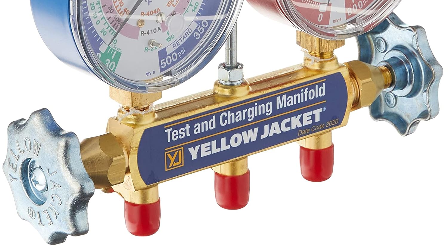 Juego de manómetros de colector mecánico, 2 válvulas