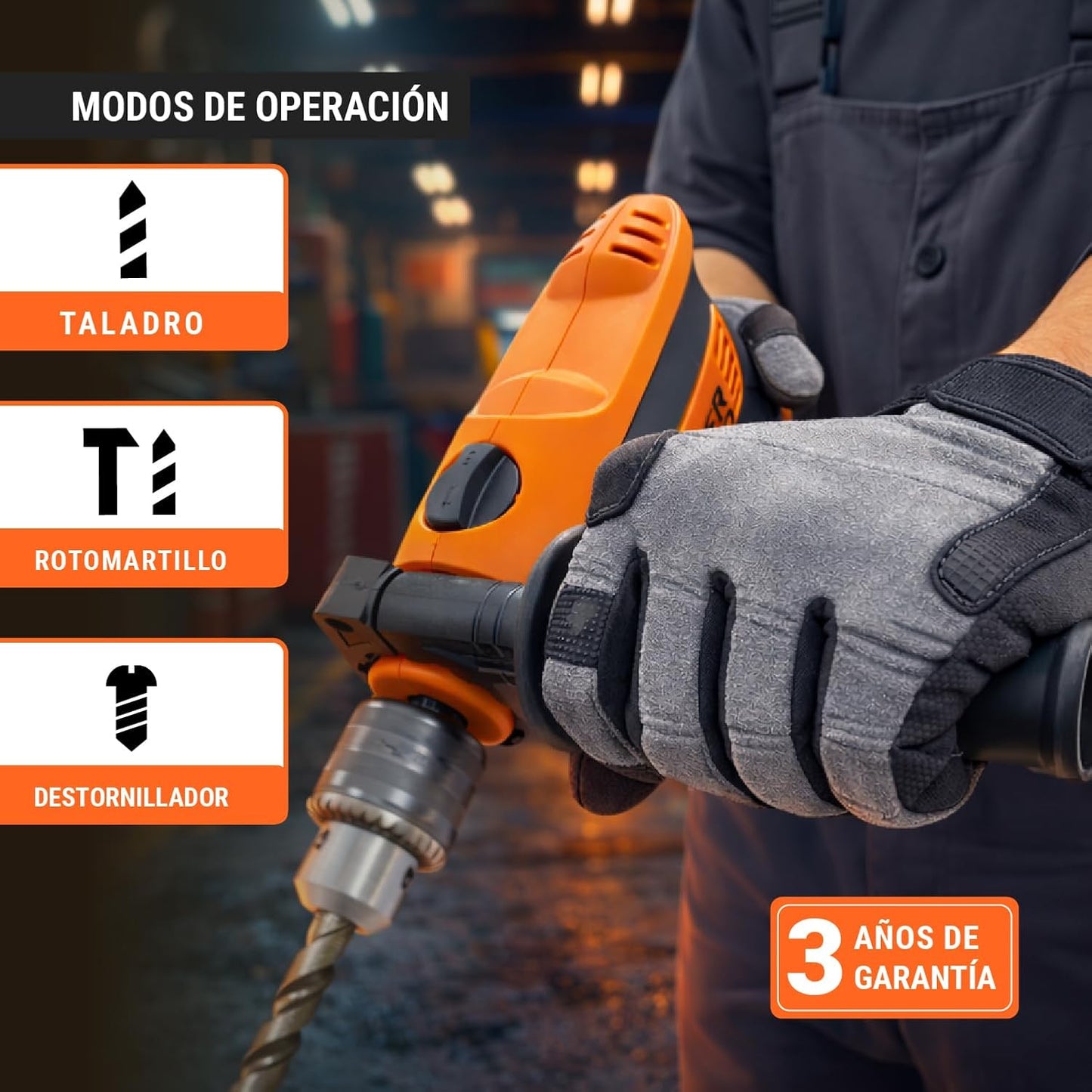 TRUPER ROTO-1/2A8, Rotomartillo/destornillador 1/2", 750W