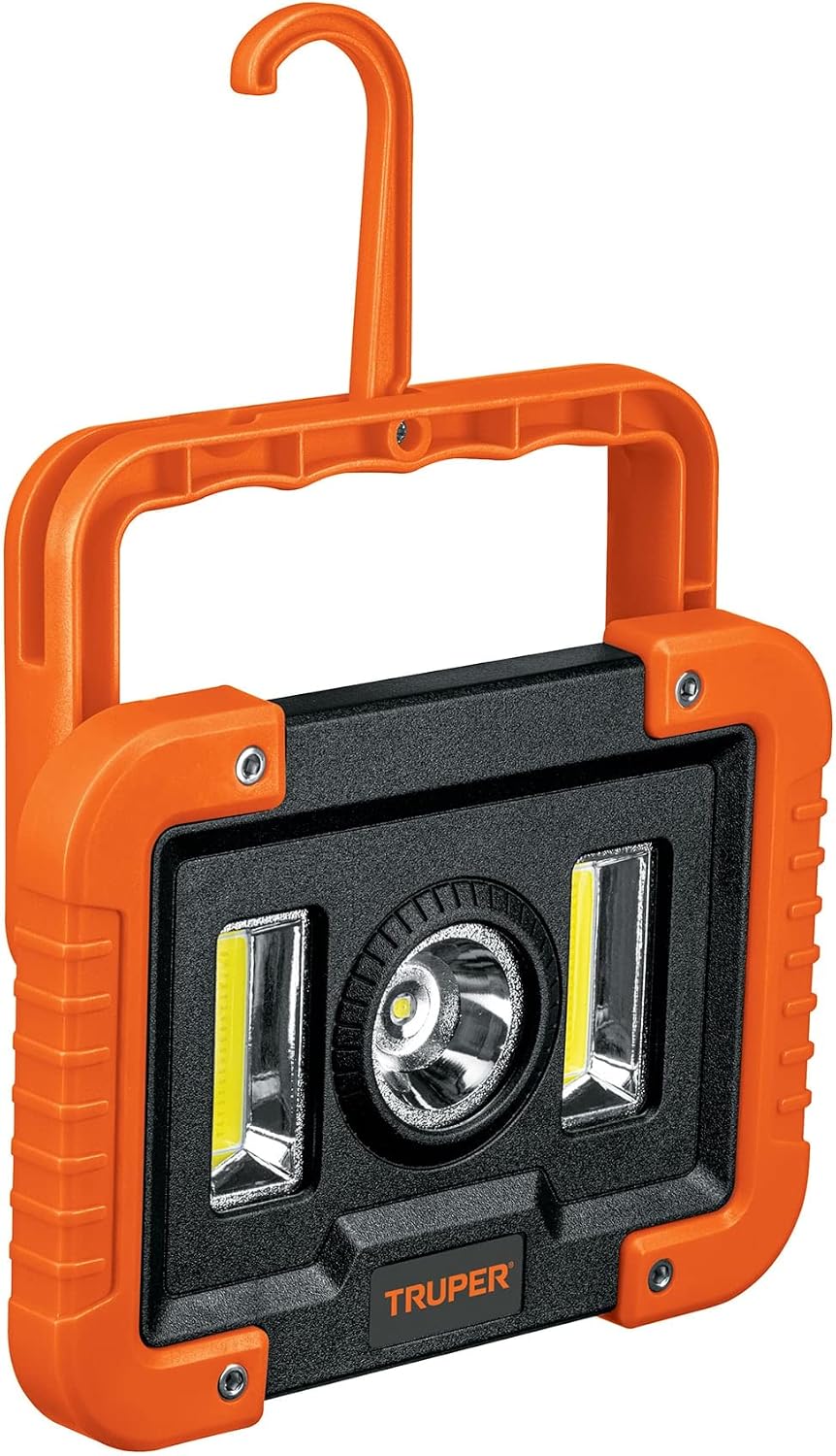 TRUPER LAT-1300, Lámpara LED recargable de trabajo, 1000 lúmenes
