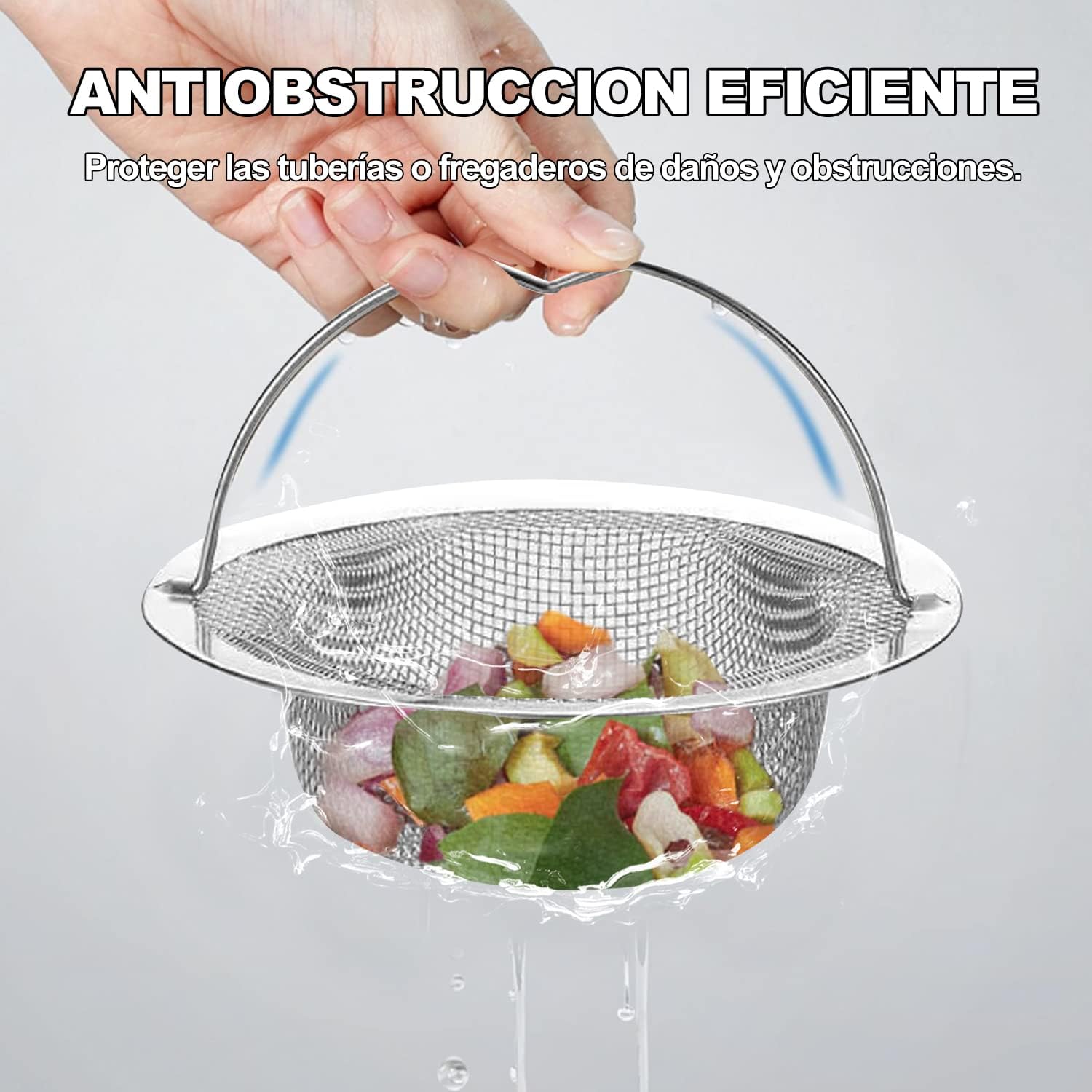 CHENEYMX 2 Piezas Coladores De Drenaje Coladera Malla con Manejar Filtro para Fregadero 4.5 Pulgadas De Diámetro Antiobs