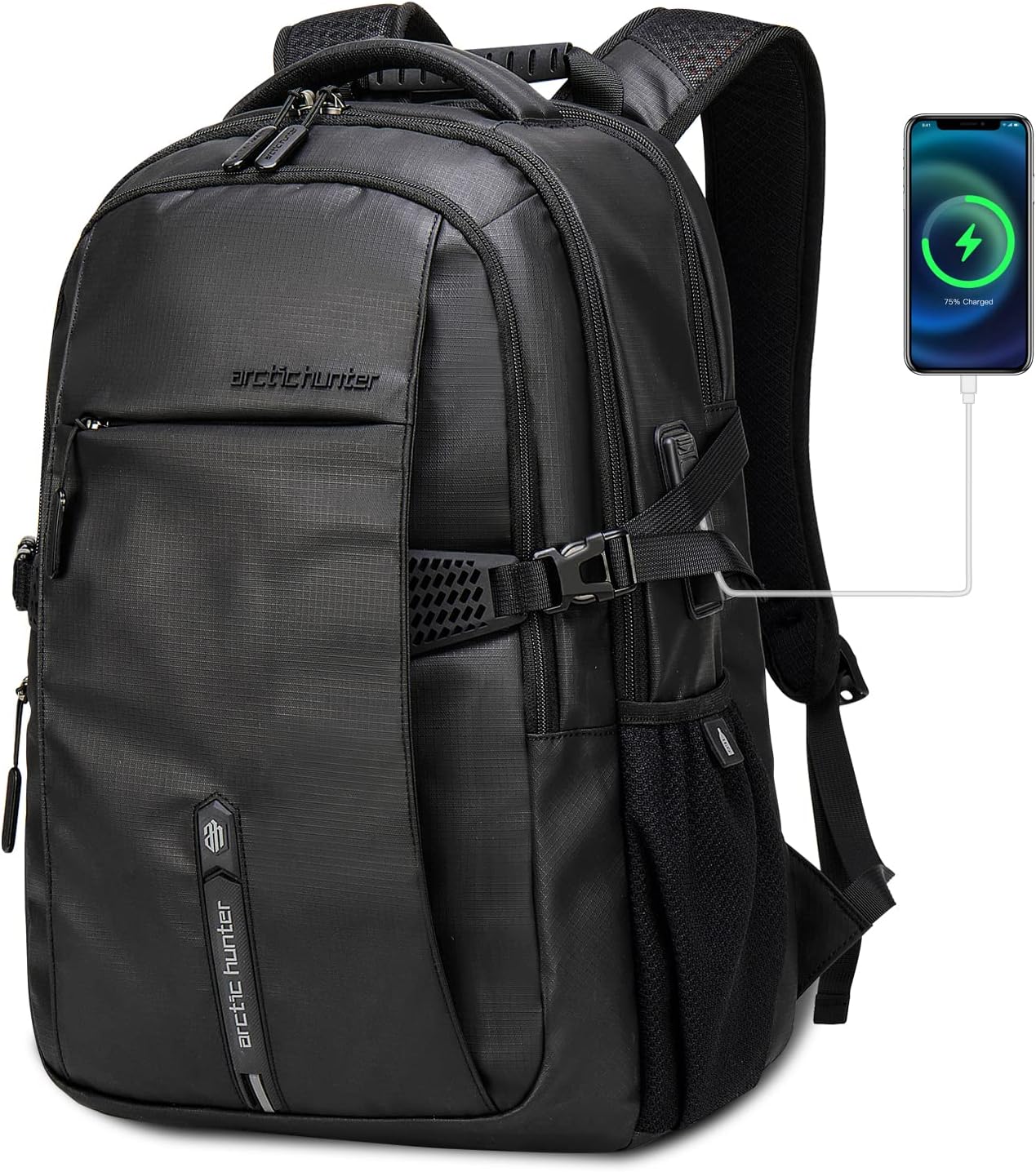 Mochila para Laptop, ARCTIC HUNTER AH Mochila Antirrobo Impermeable con Puerto de Carga USB, Mochila de Negocios con Múl