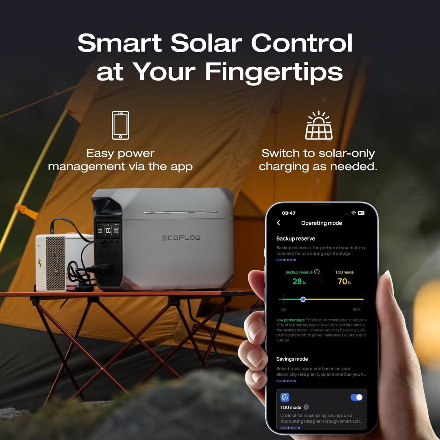 EF ECOFLOW - Generador solar DELTA 3 Plus con panel solar biifacial de 220 W, entrada solar de 1000 W, batería LFP (LiFe