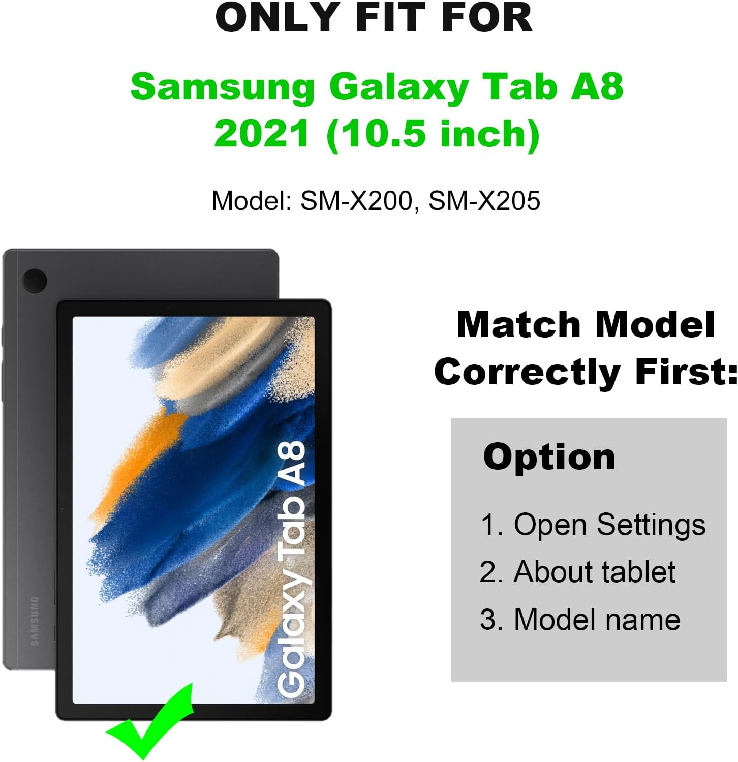 zenrich Funda para Samsung Galaxy Tab A8 de 10.5 Pulgadas 2022 SM-X200/X205/X207, Funda de protección Duradera y Resiste