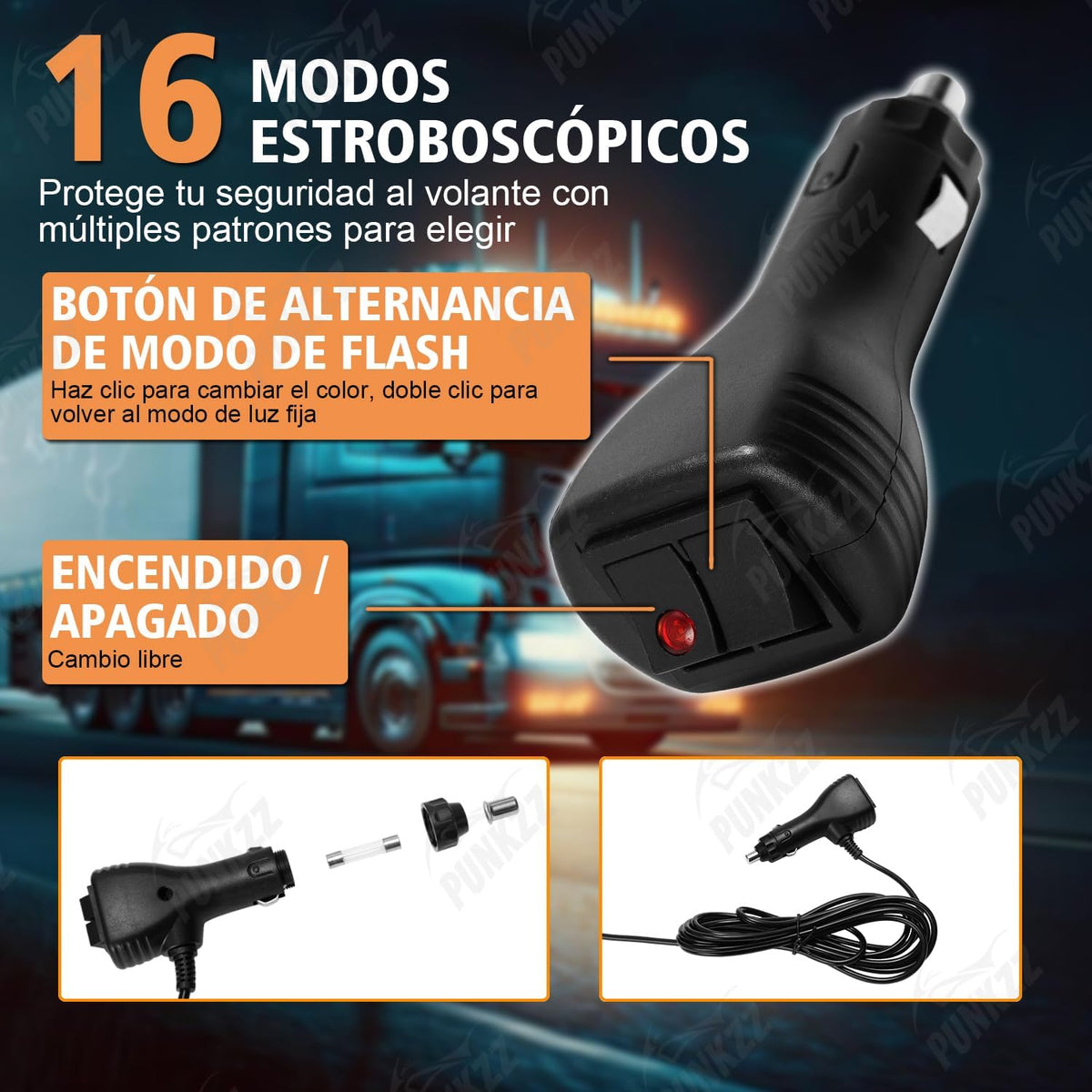 Barra Torreta Estrobo Codigo Leds con Base Magnética 26 PuLG (Amarillo y Blanco)