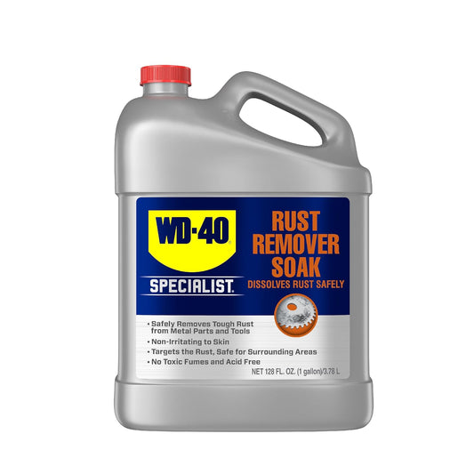 WD - Removedor de óxido 40 Specialist, disolvente de óxido de acción rápida. 1 galón (paquete de 1) | automoción-oxidaci