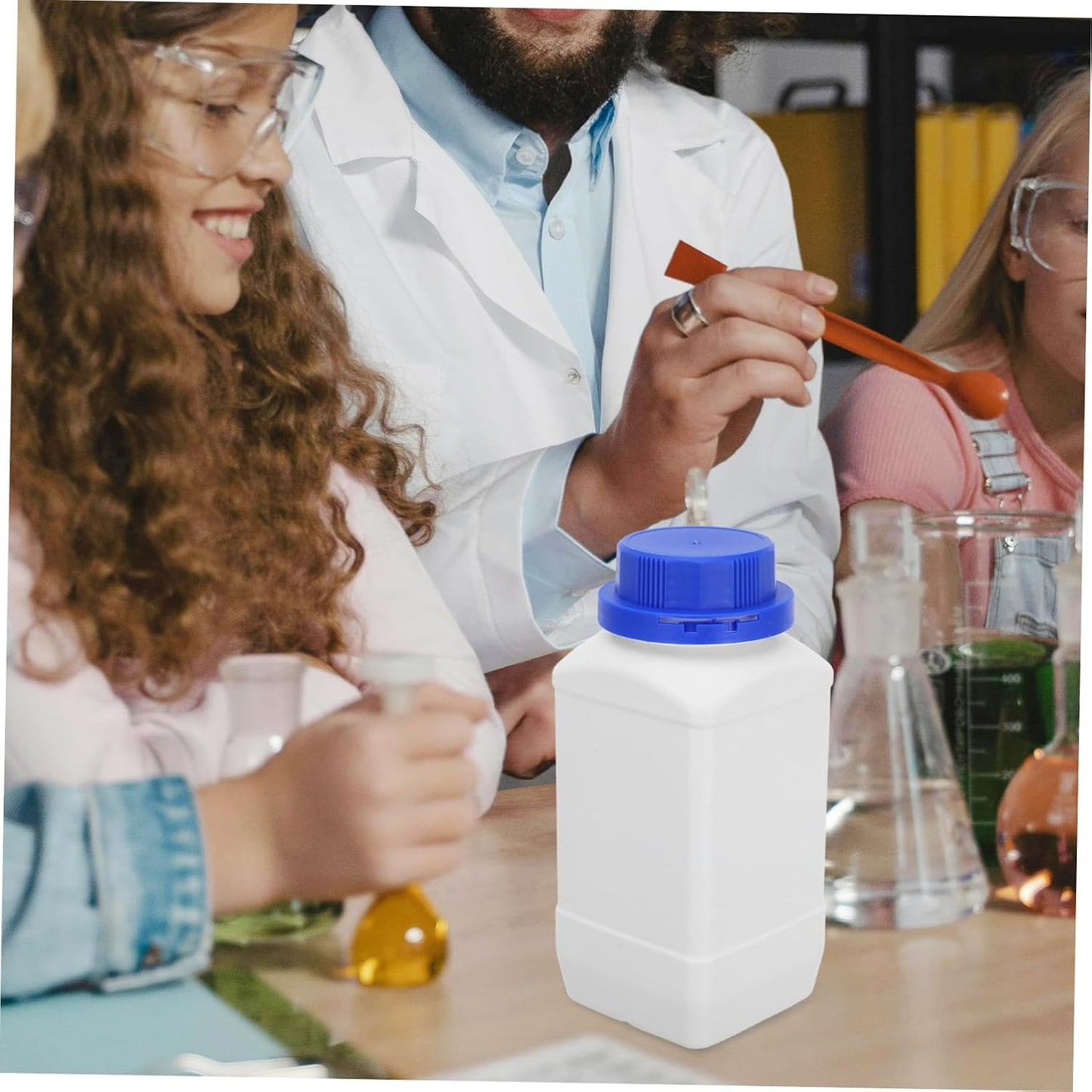 OUNONA Juego De 2 Botellas De Reactivos Químicos De Laboratorio Botellas De Muestra De Agua De 1 L Contenedores De Almac