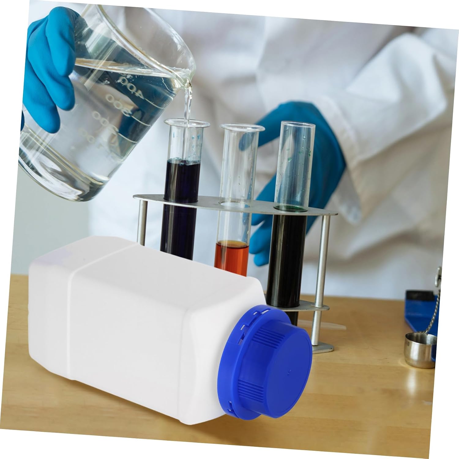 OUNONA Juego De 2 Botellas De Reactivos Químicos De Laboratorio Botellas De Muestra De Agua De 1 L Contenedores De Almac