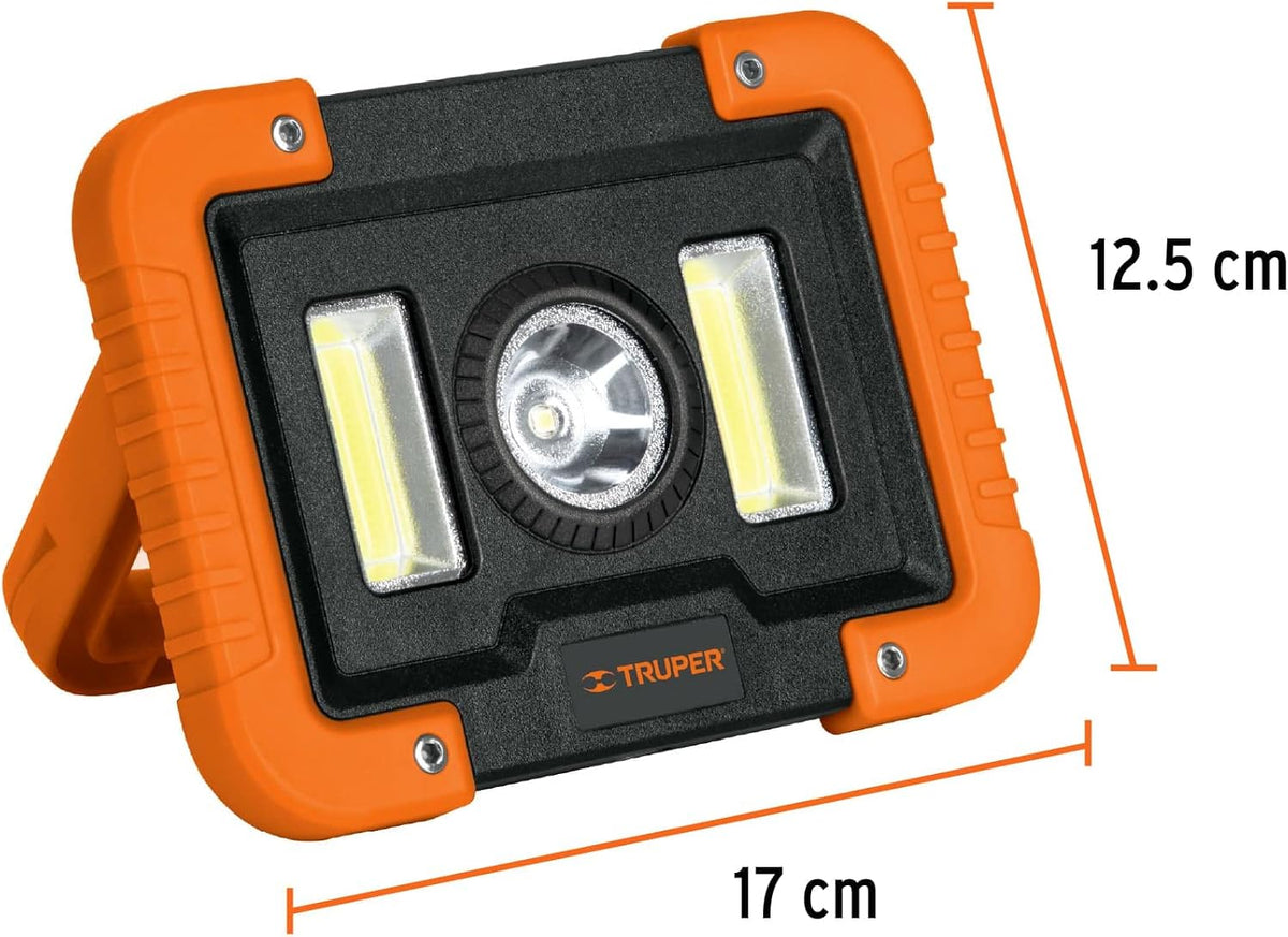 TRUPER LAT-1300, Lámpara LED recargable de trabajo, 1000 lúmenes