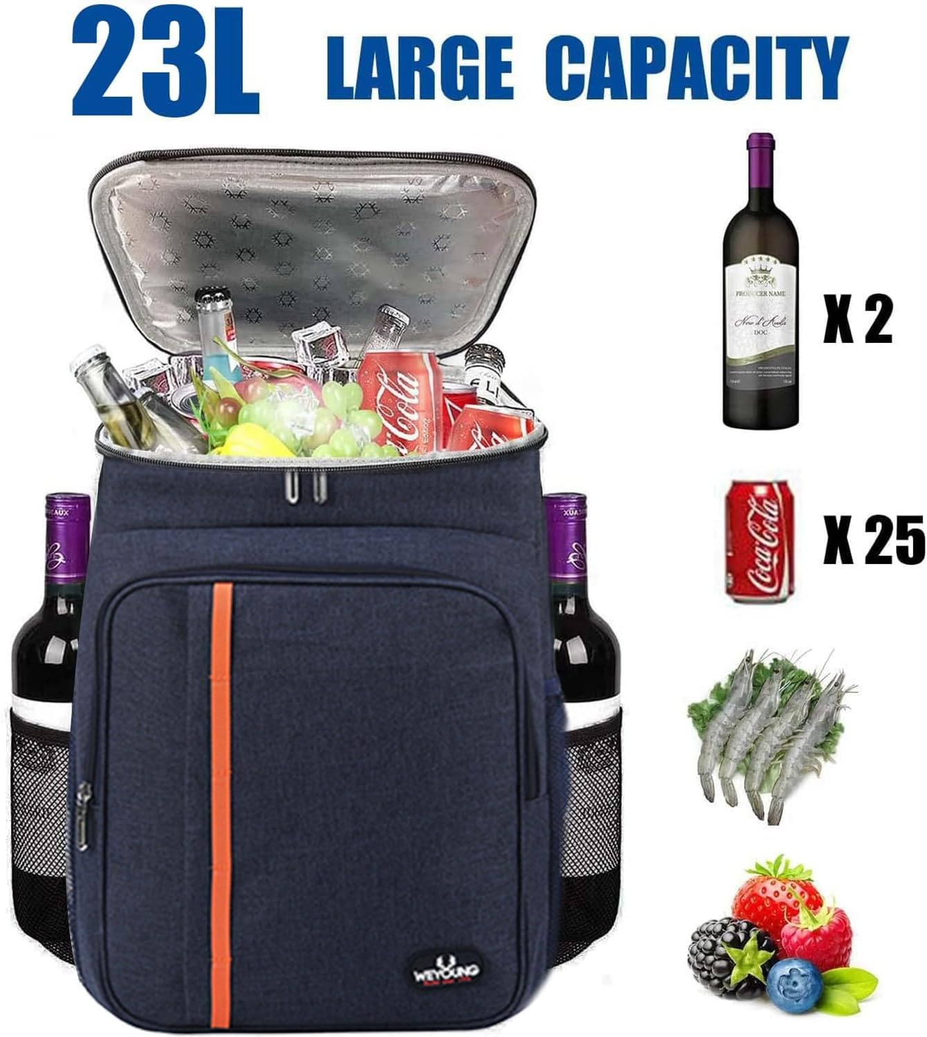 NEWKIBOU Hielera Portatil, Mochila térmica aislada,Hielera Portatil Impermeable y a Prueba de Fugas,Bolsa Térmica Porta 