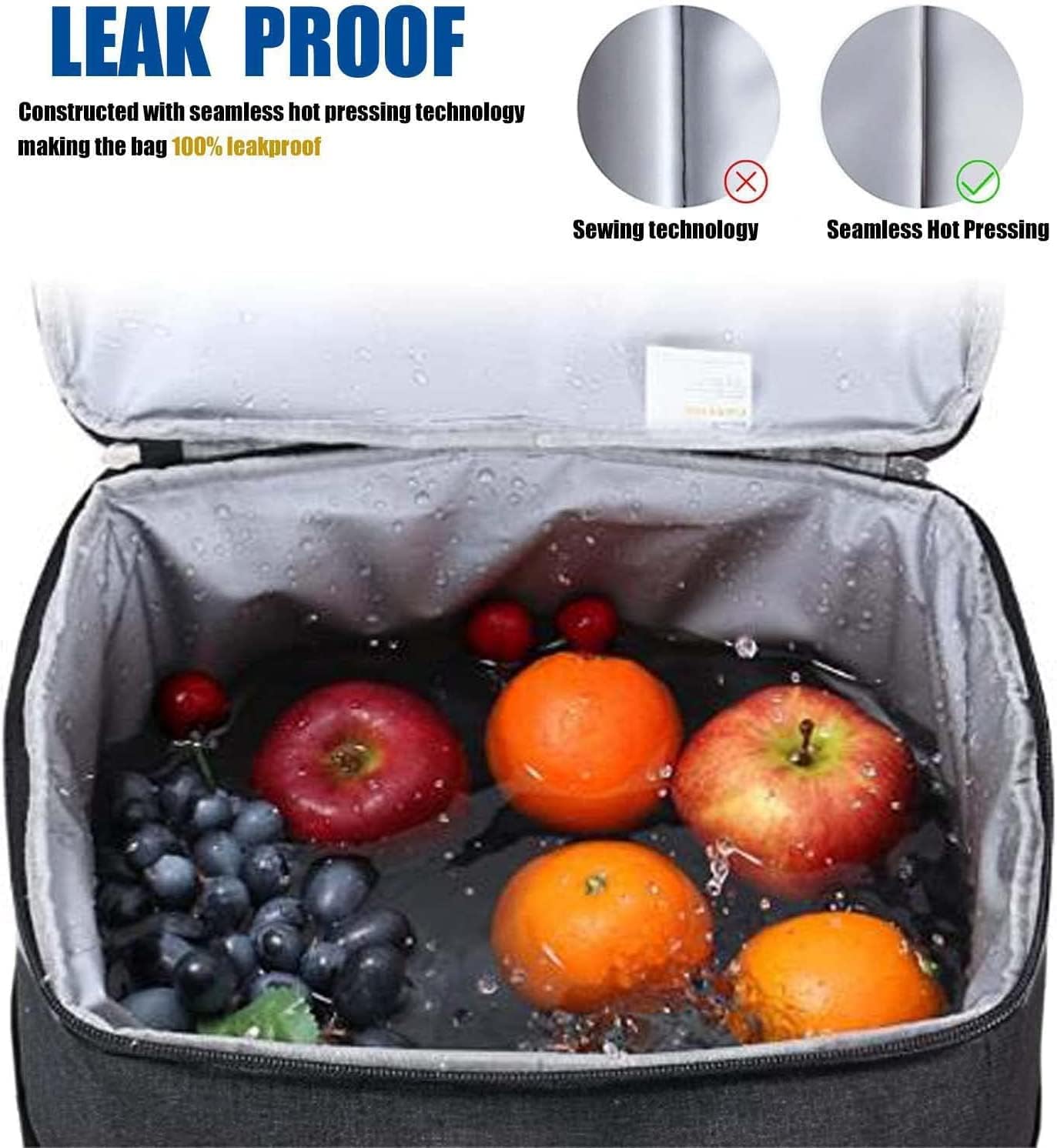 NEWKIBOU Hielera Portatil, Mochila térmica aislada,Hielera Portatil Impermeable y a Prueba de Fugas,Bolsa Térmica Porta 