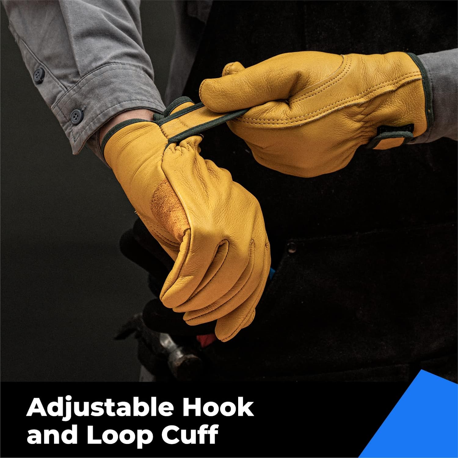 toolant Guantes De Trabajo De Cuero De Invierno, Forro Cálido De Thinsulate 3M Para Trabajo En Climas Fríos, 100% Piel D