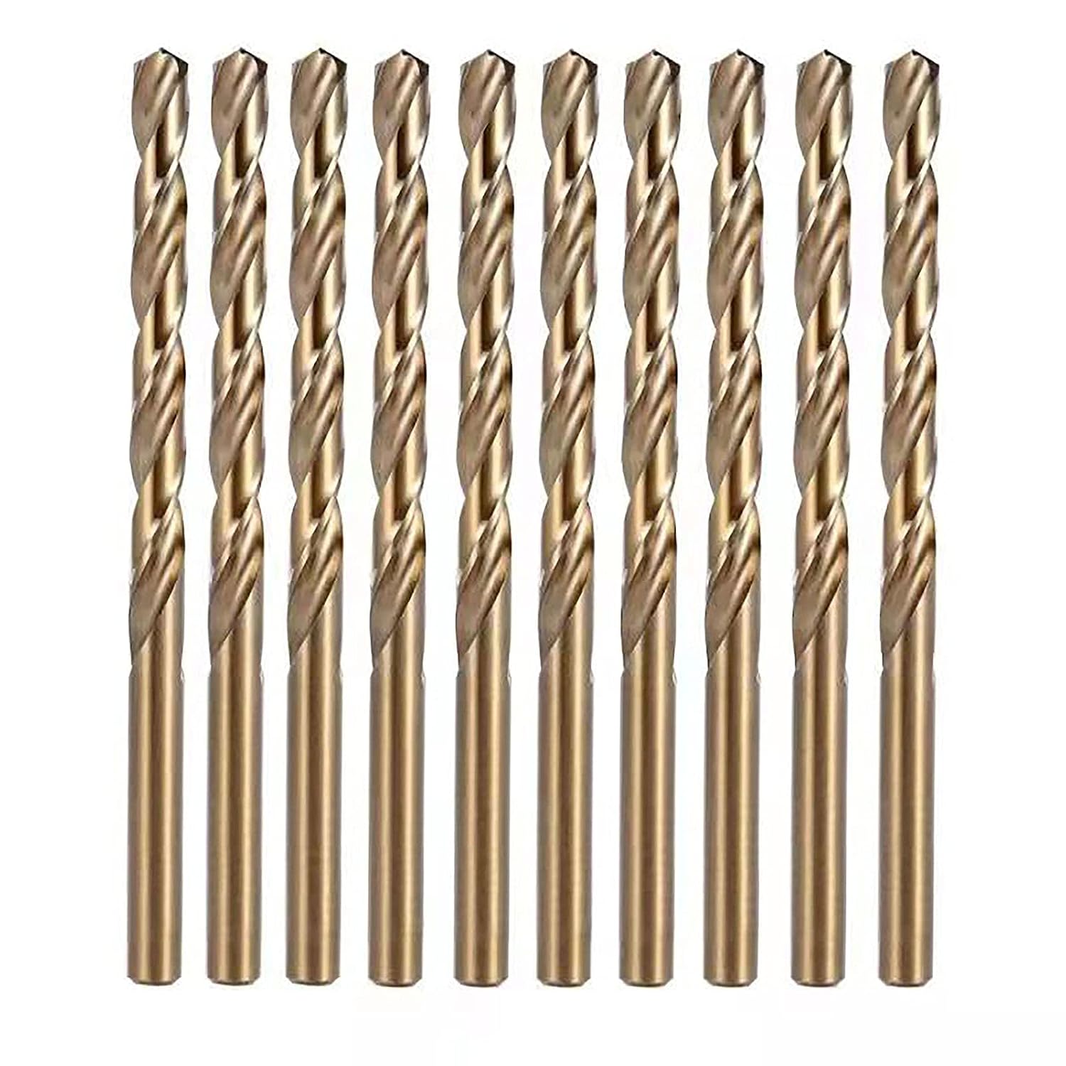 Juego de brocas de cobalto de 3/16 pulgadas, brocas de longitud Jobber con torsión M35, adecuadas para perforar en metal