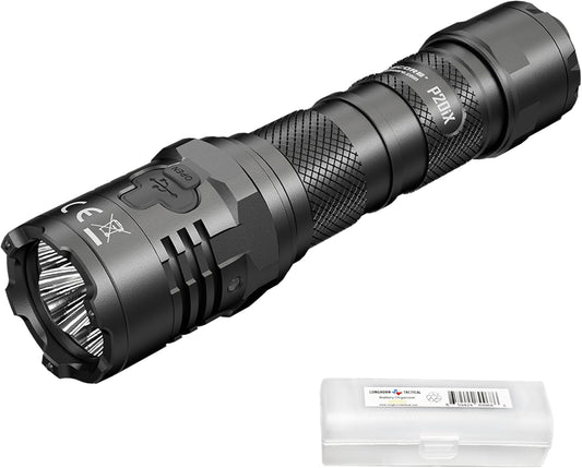 Nitecore P20iX 4000 Lumen USB-C Rechargeable Tactical Flashlight with LumenTac Battery Organizer