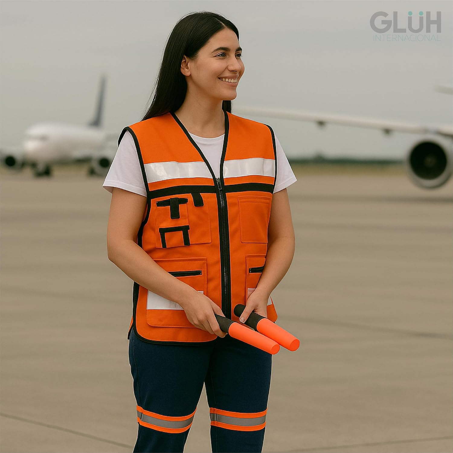 GLUH | Chaleco De Seguridad Alta Visibilidad Brigadista | Unitalla | Para Construcción y Emergencias | Protección, Comod