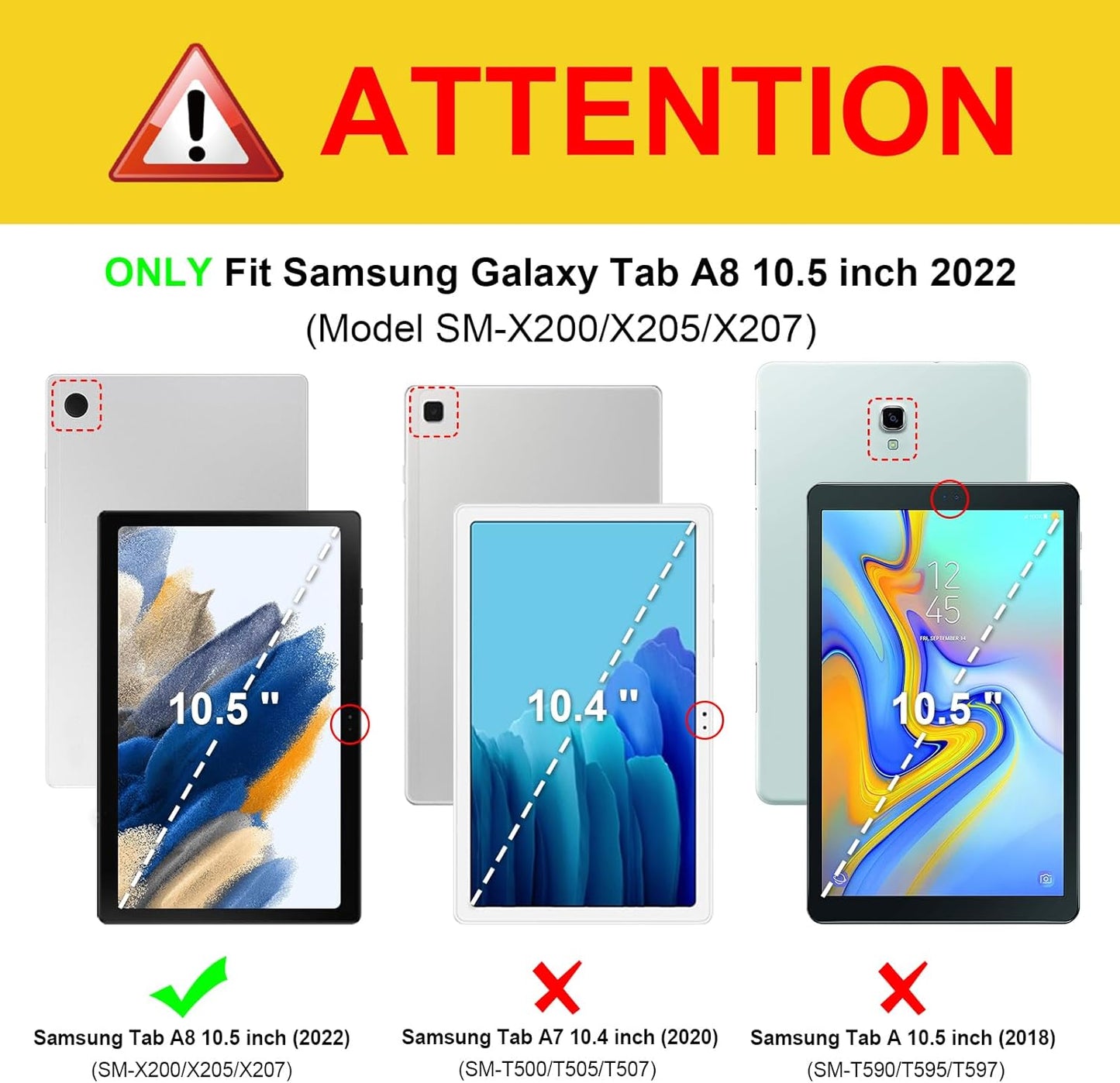 FINTIE Funda Compatible con Samsung Galaxy Tab A8 - Tablet de 10.5" - Carcasa Dura Antichoque con Soporte y Protector de