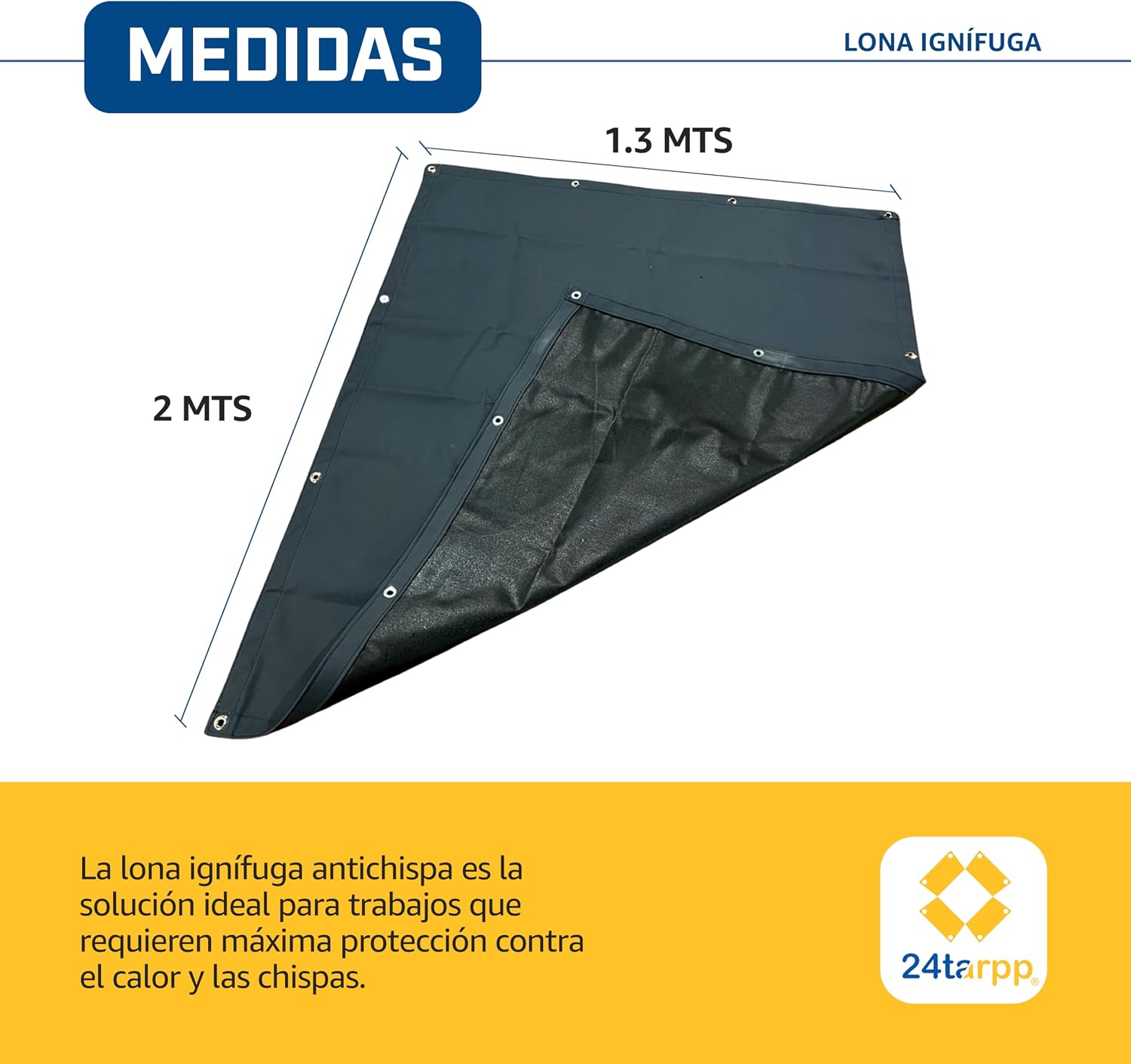 Lona ignifuga antichispa Lona antiflama Reforzada para Uso rudo Lona con Retardante de flama Anti Incendios - Ignifuga 1