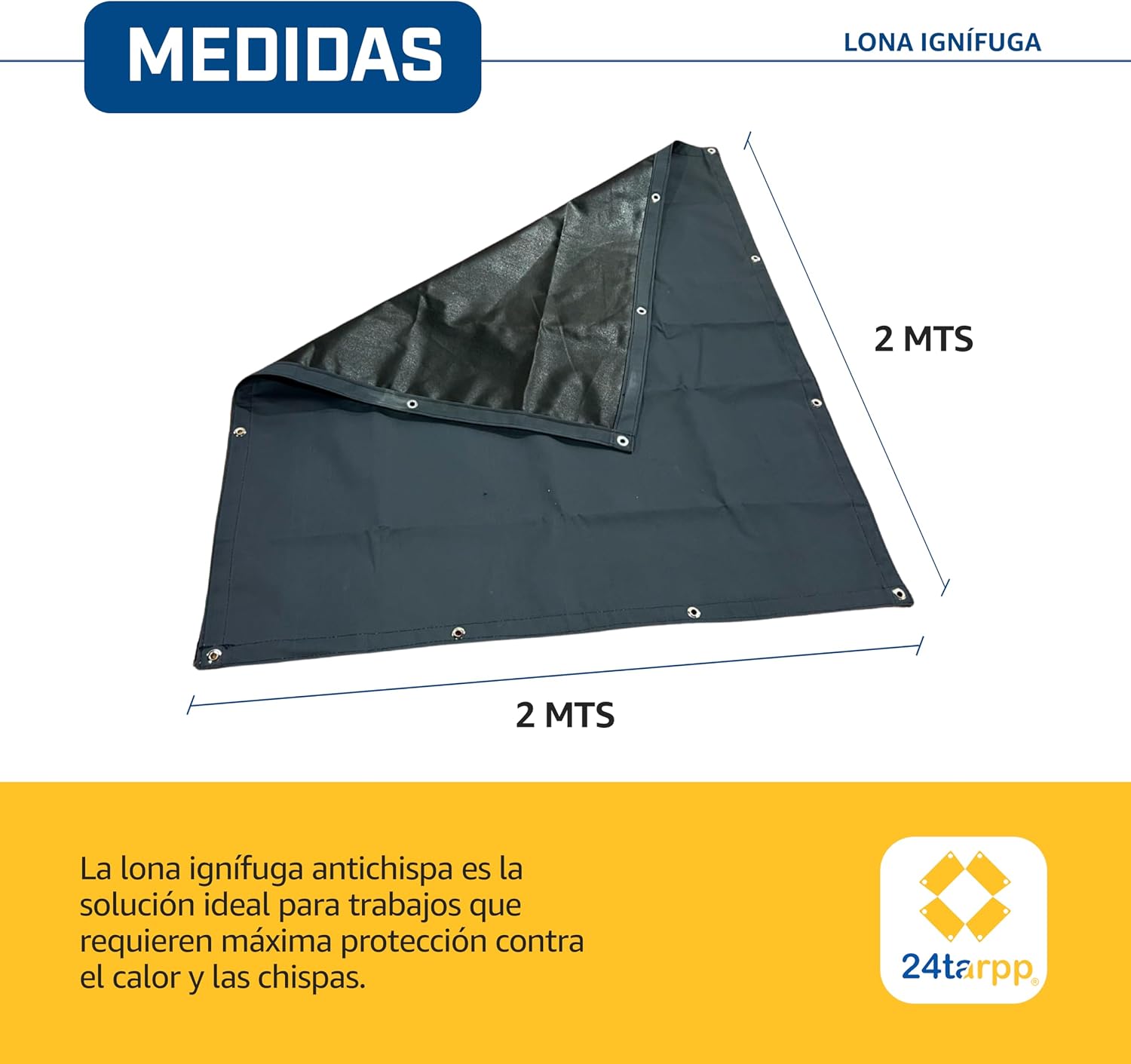 Lona ignifuga antichispa Lona antiflama Reforzada para Uso rudo Lona con Retardante de flama Anti Incendios - Ignifuga 2
