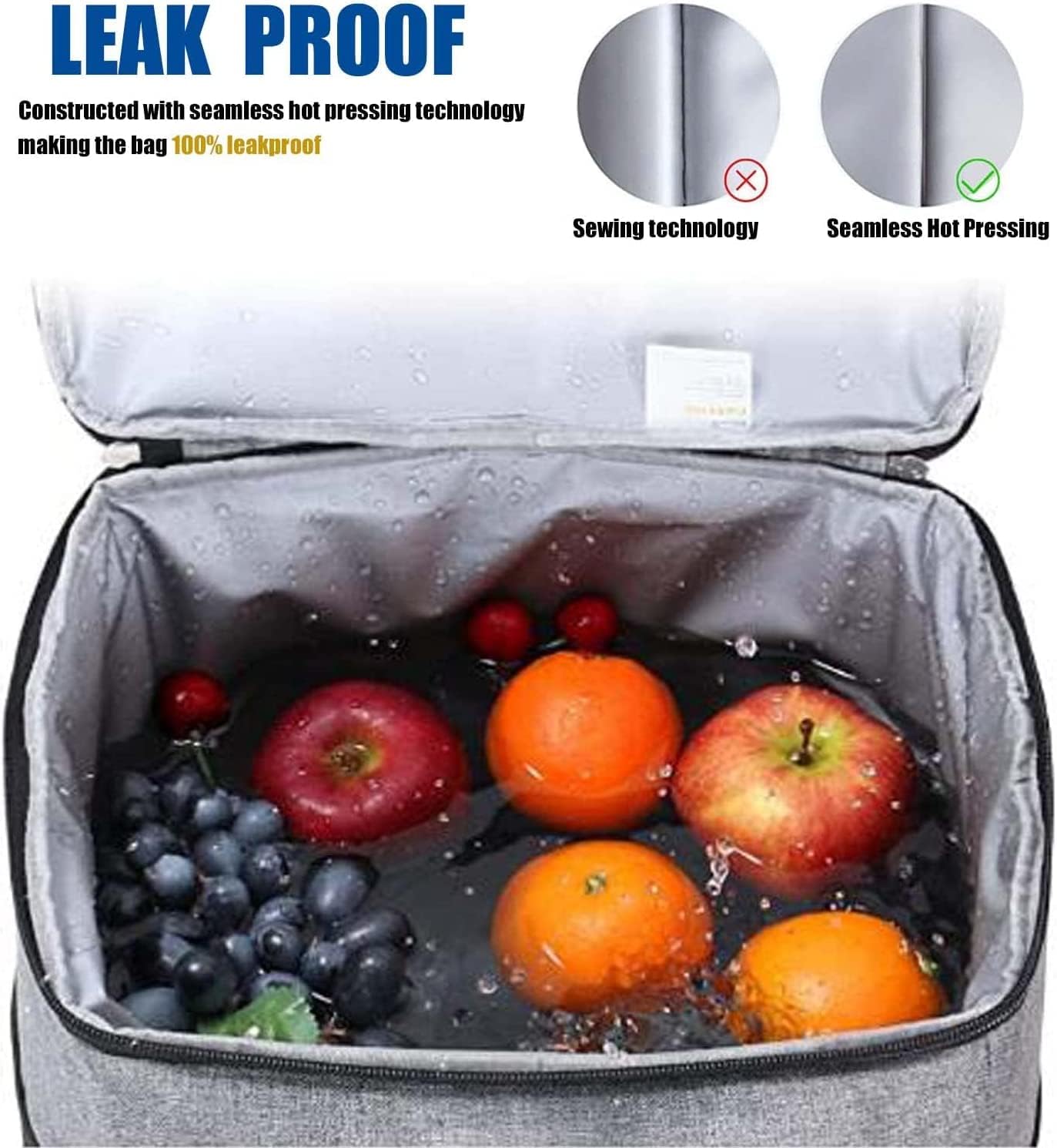 NEWKIBOU Hielera Portatil, Mochila térmica aislada,Hielera Portatil Impermeable y a Prueba de Fugas,Bolsa Térmica Porta 