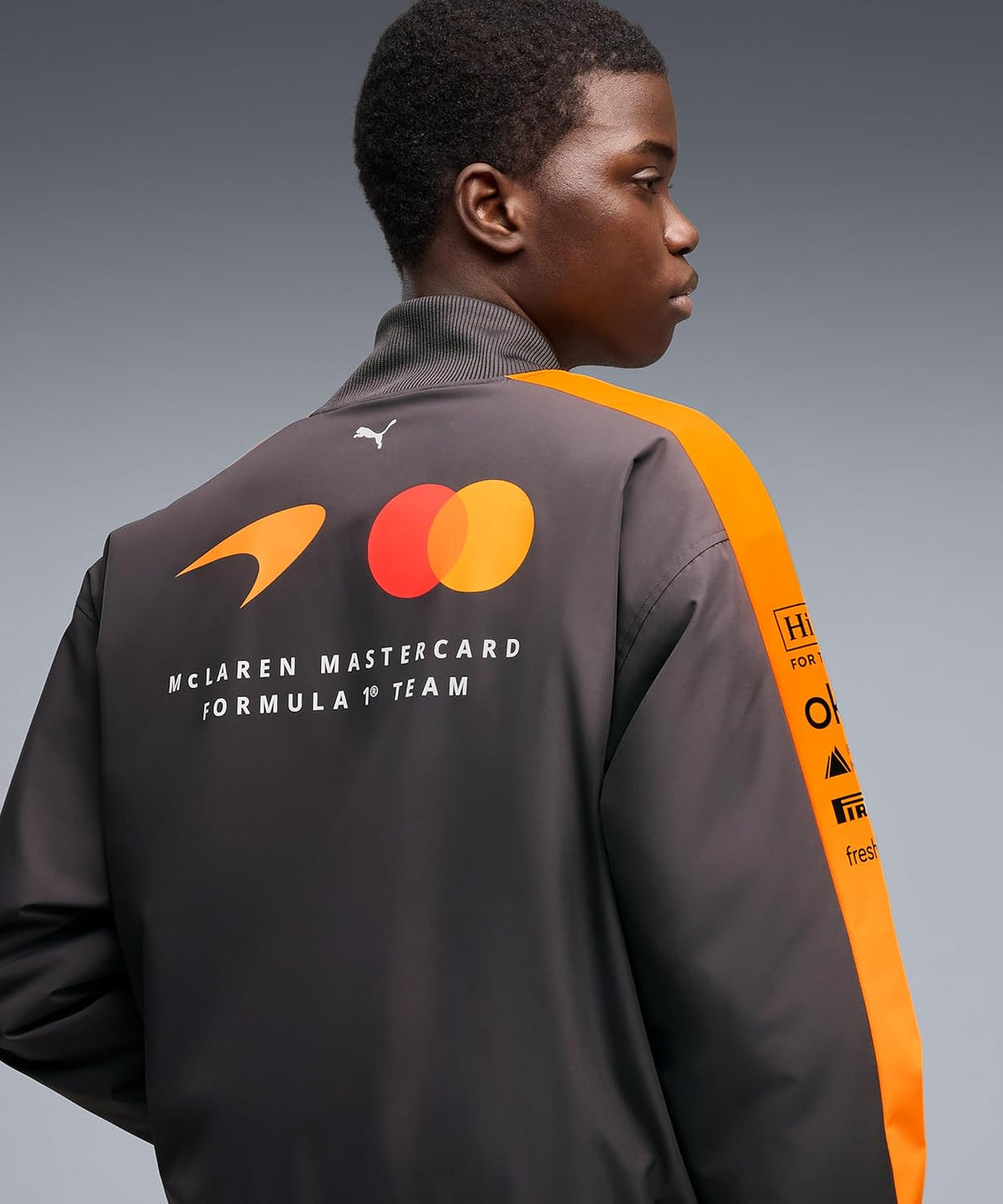 PUMA McLaren F1 2026 Team Bomber - chamarra para hombre, color naranja