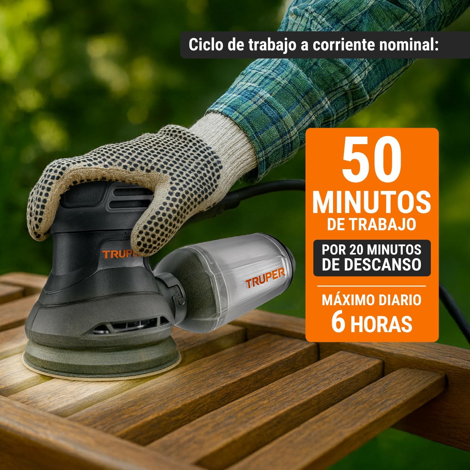 Truper Industrial LIRO-5N2, Lijadora roto orbital 5", 260W