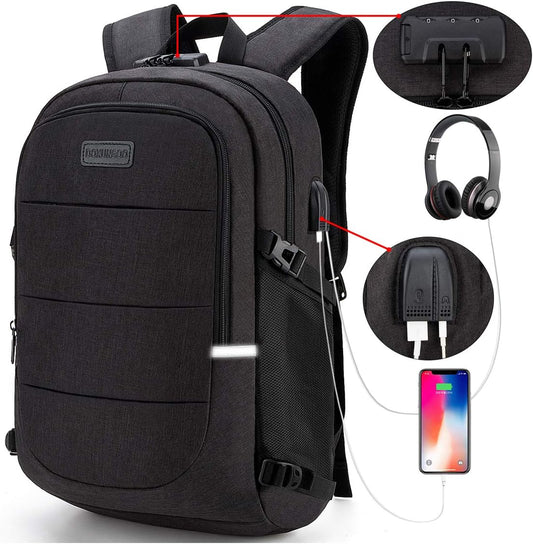 Mochila antirrobo, Mochila Impermeable,DOXUNGOO Mochila para portátil Hombre Mujer Mochila Aire Libre paracon bloqueo y 