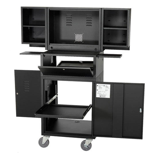 Global Industrial - Gabinete de seguridad para computadora, móvil, ruedas giratorias de 5 pulgadas (2 bloqueos), constru