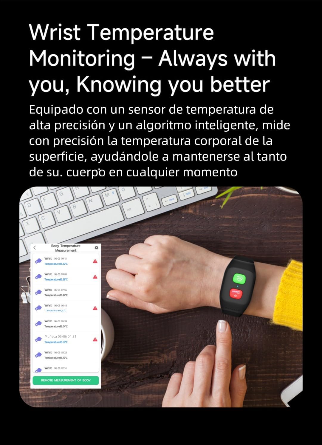 MJVV Pulsera Inteligente Localizador GPS para Personas, Rastreador GPS con Tarjeta SIM, Llamada SOS, Detección de Caídas