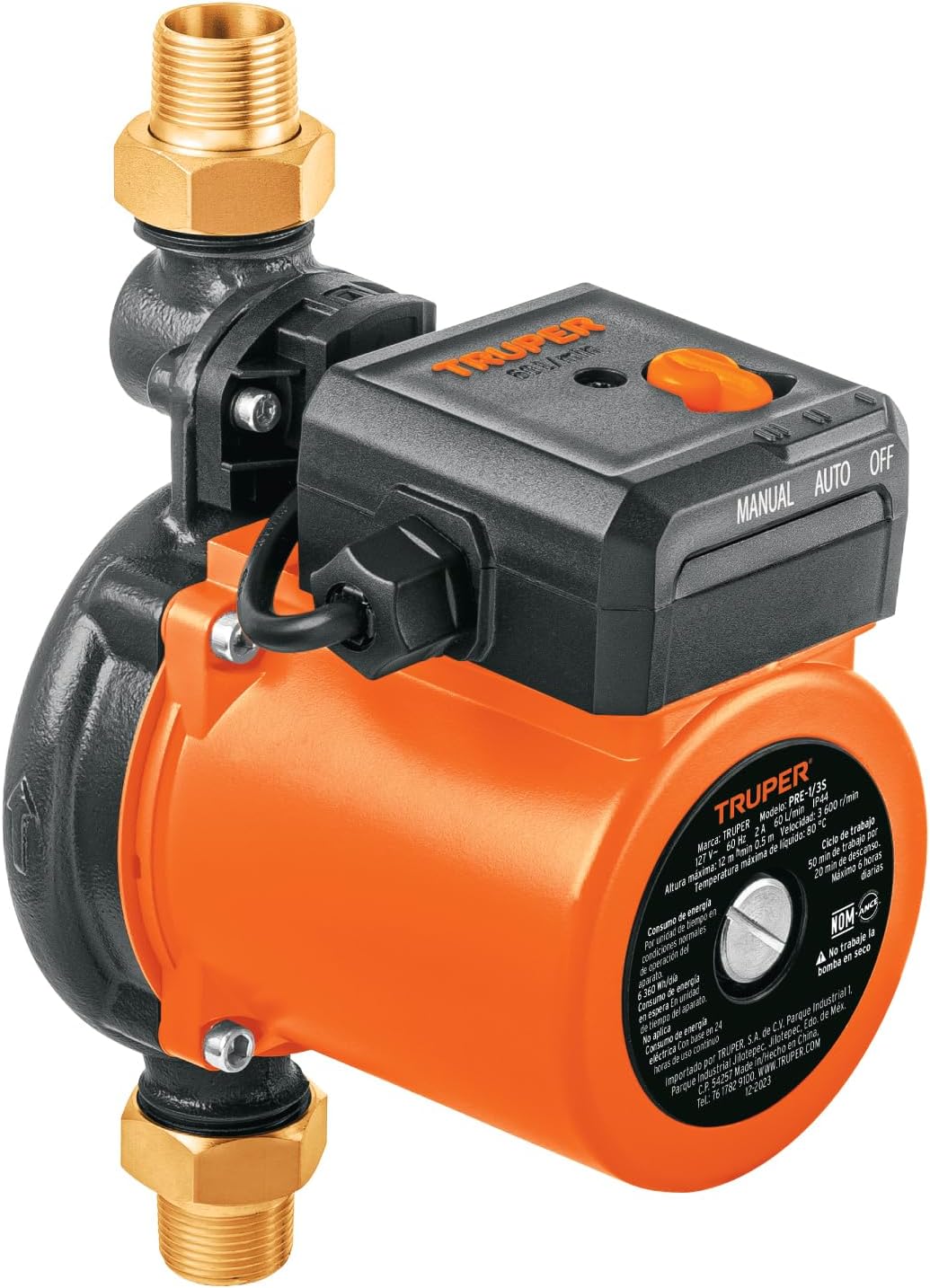 Truper PRE-1/3S, Bomba presurizadora 1/3 HP para 2 servicios