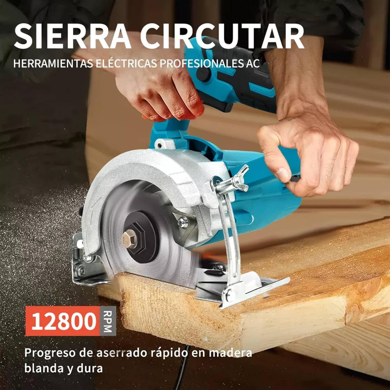 FINYQBET Sierr Circular Cortadora, Pwr 1200W, 12800 RPM,114mm Diámetro de Disco, Cortadora de Mármol y Madera, Mini Sier