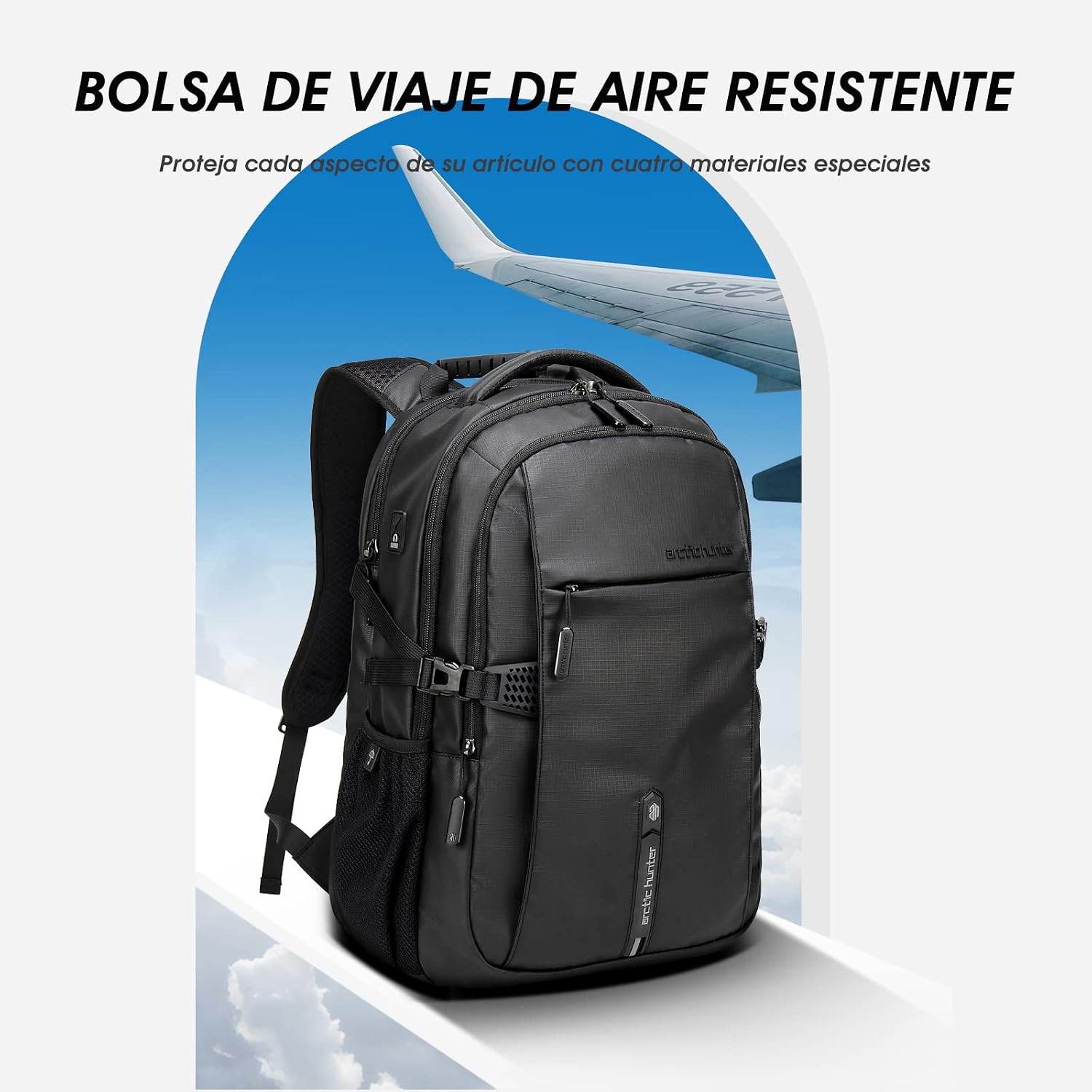 Mochila para Laptop, ARCTIC HUNTER AH Mochila Antirrobo Impermeable con Puerto de Carga USB, Mochila de Negocios con Múl