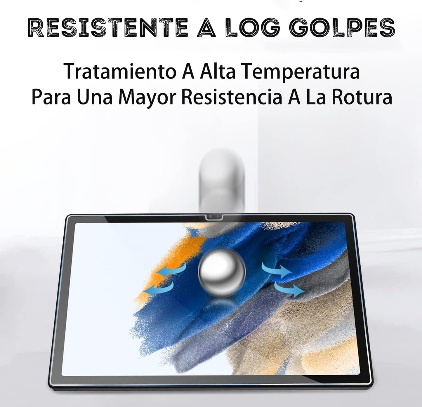 USTIYA Mica para Samsung Galaxy Tab A8 2022 X200 X205 X207 10.5" Screen Protector 2 Pack Transparente Vidrio Cristal Tem