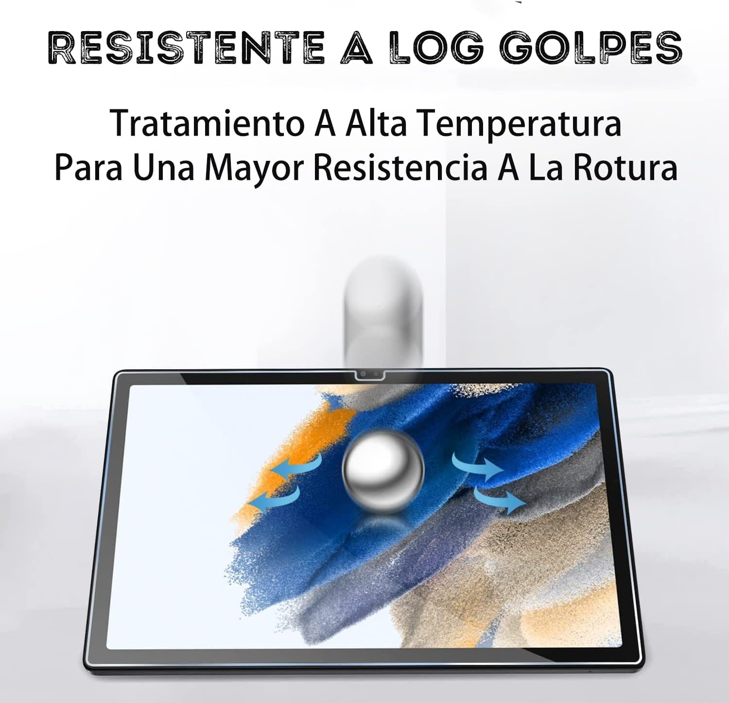 USTIYA Mica para Samsung Galaxy Tab A8 2022 X200 X205 X207 10.5" Screen Protector 2 Pack Transparente Vidrio Cristal Tem