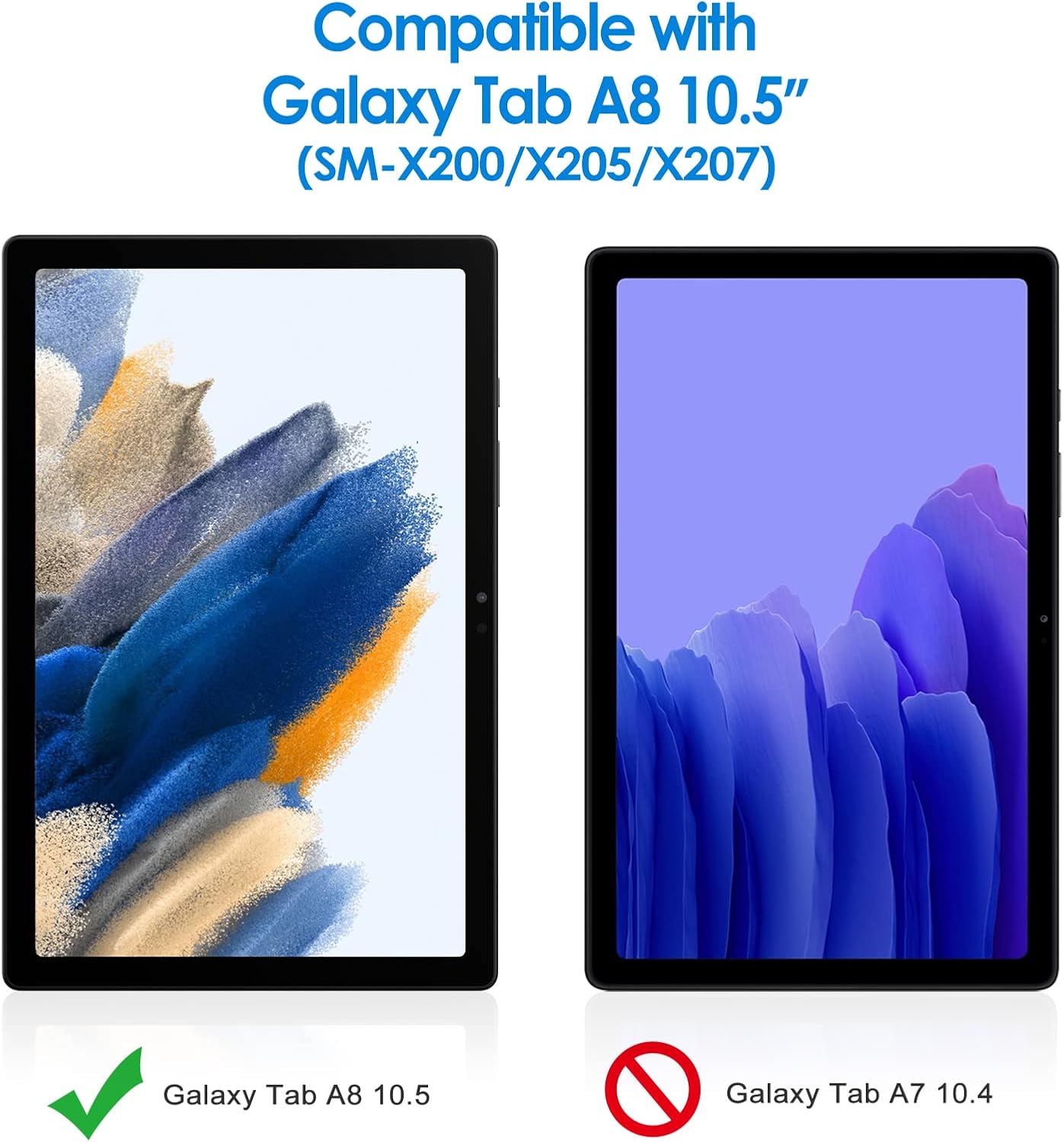 JETech Protector Pantalla para Samsung Galaxy Tab A8 (10.5 Pulgadas, Modelo 2021, SM-X200/X205/X207), Mica Cristal Vidri