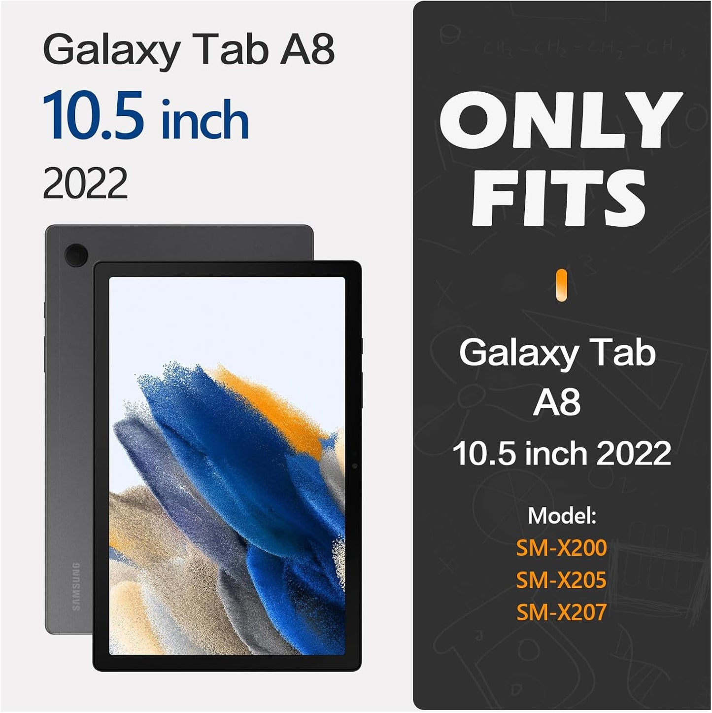 FILMEXT - visualización magnética de privacidad para Samsung Galaxy Tab A8 de 10.5 pulgadas 2022 (modelo SM-X200, SM-X20