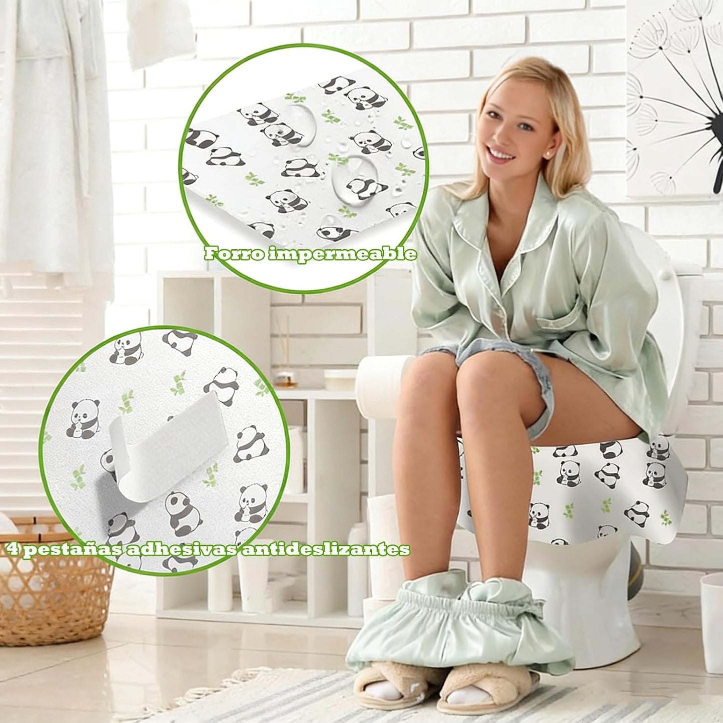 Desechables para Asiento Inodoro,Protector WC Desechable Impermeables Unidades Empaquetadas Individualmente Fundas WC Ta