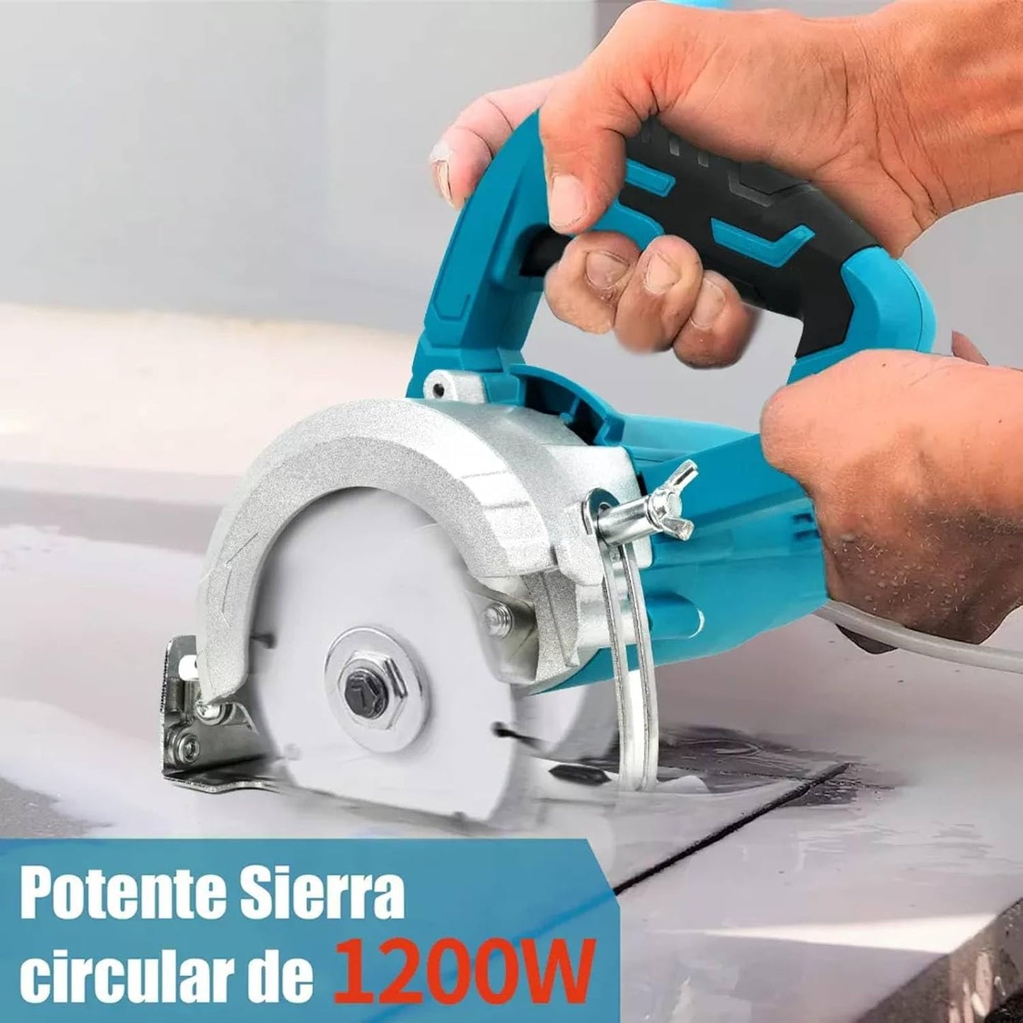 FINYQBET Sierr Circular Cortadora, Pwr 1200W, 12800 RPM,114mm Diámetro de Disco, Cortadora de Mármol y Madera, Mini Sier