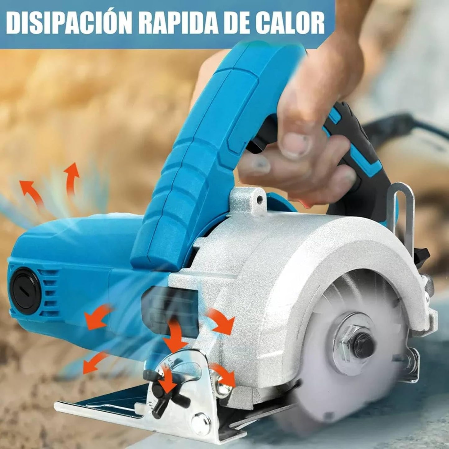 FINYQBET Sierr Circular Cortadora, Pwr 1200W, 12800 RPM,114mm Diámetro de Disco, Cortadora de Mármol y Madera, Mini Sier