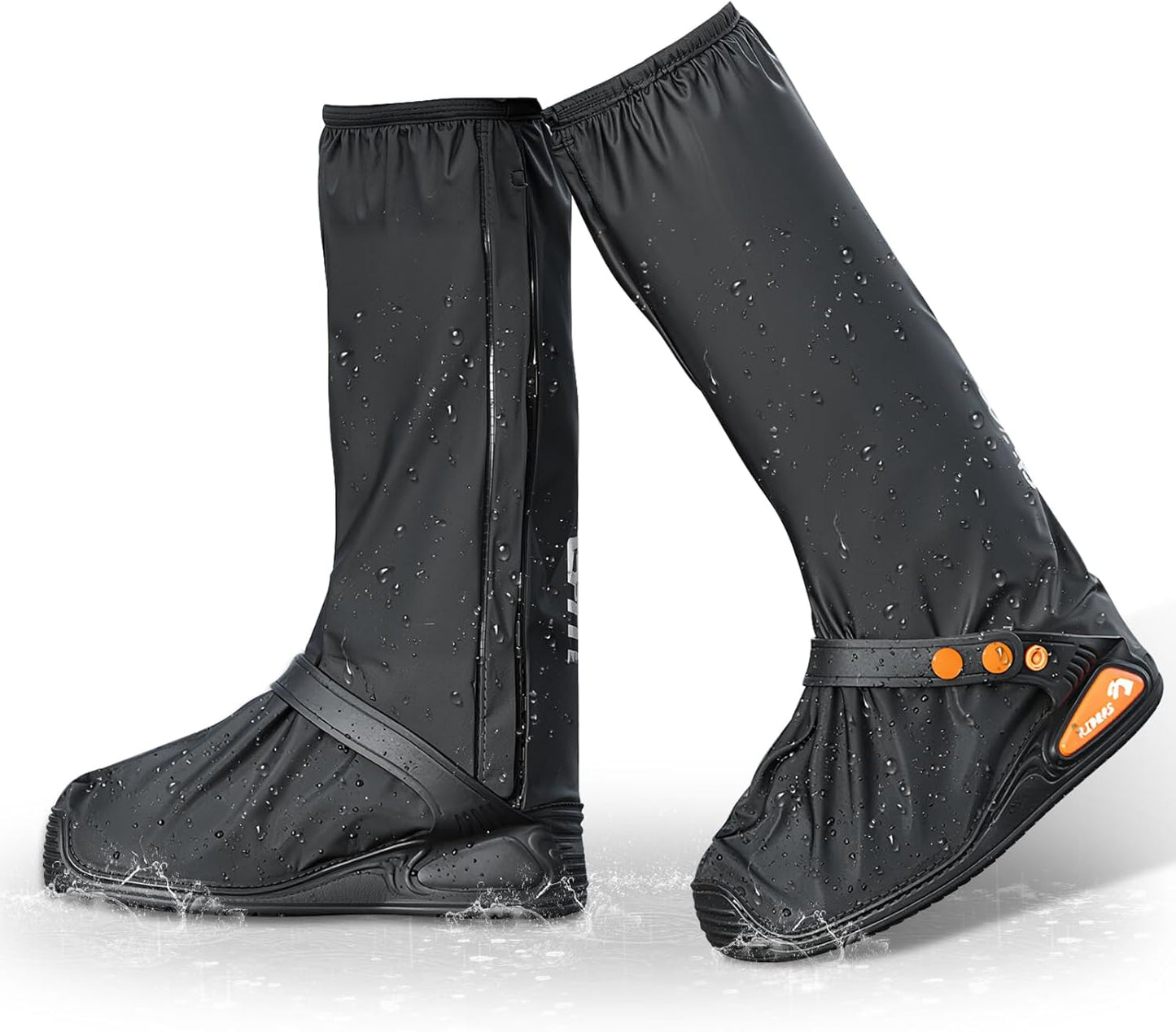 Cubiertas De Zapatos Impermeable, Reutilizable Protector De Zapatos con Tira Reflectante y Cremalleras, Protector De Zap