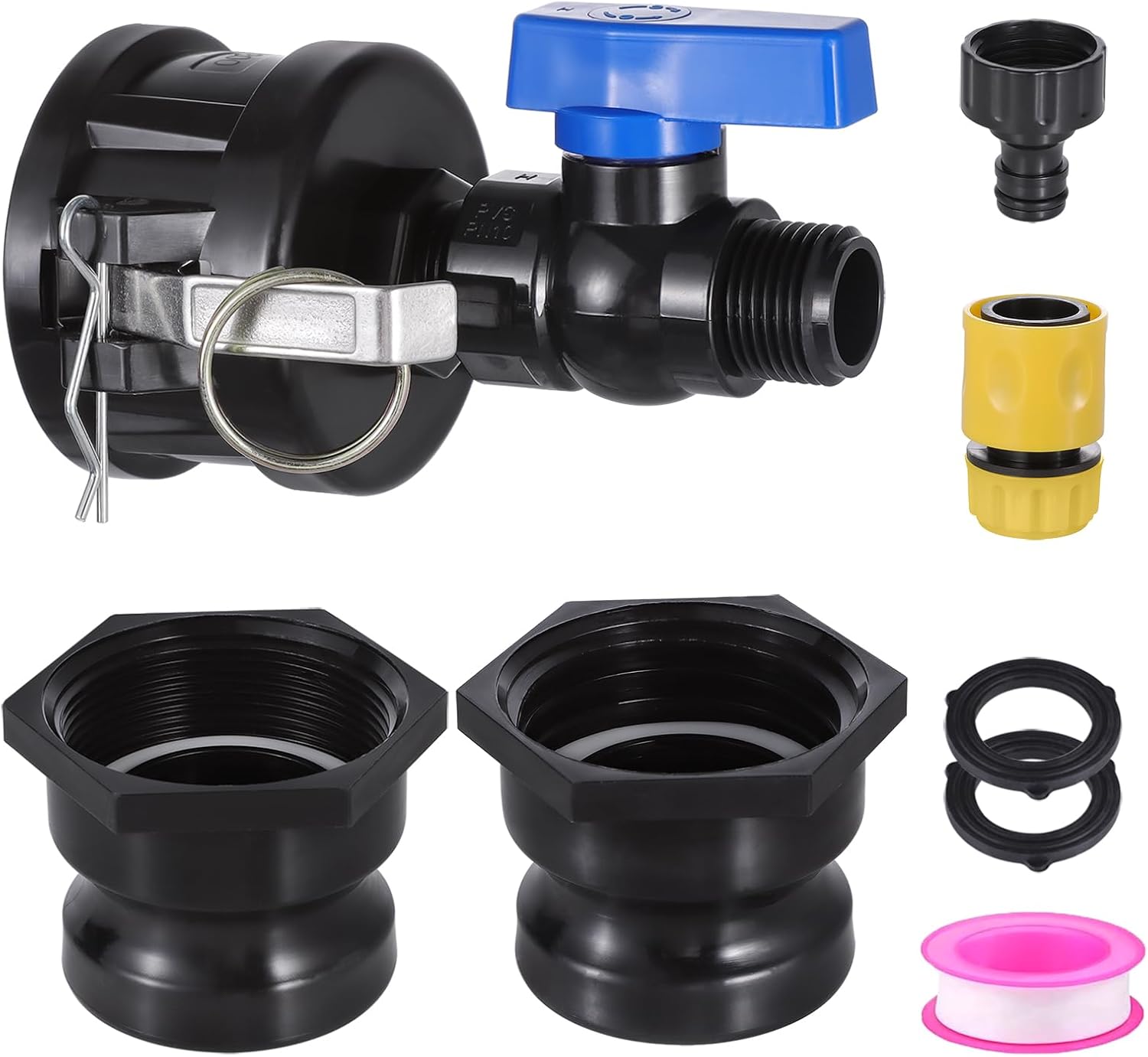Adaptador de Manguera para Contenedor IBC, Adaptador Cam Lock de 2" para Tanque Contenedor IBC de 275-330 Galones con Co