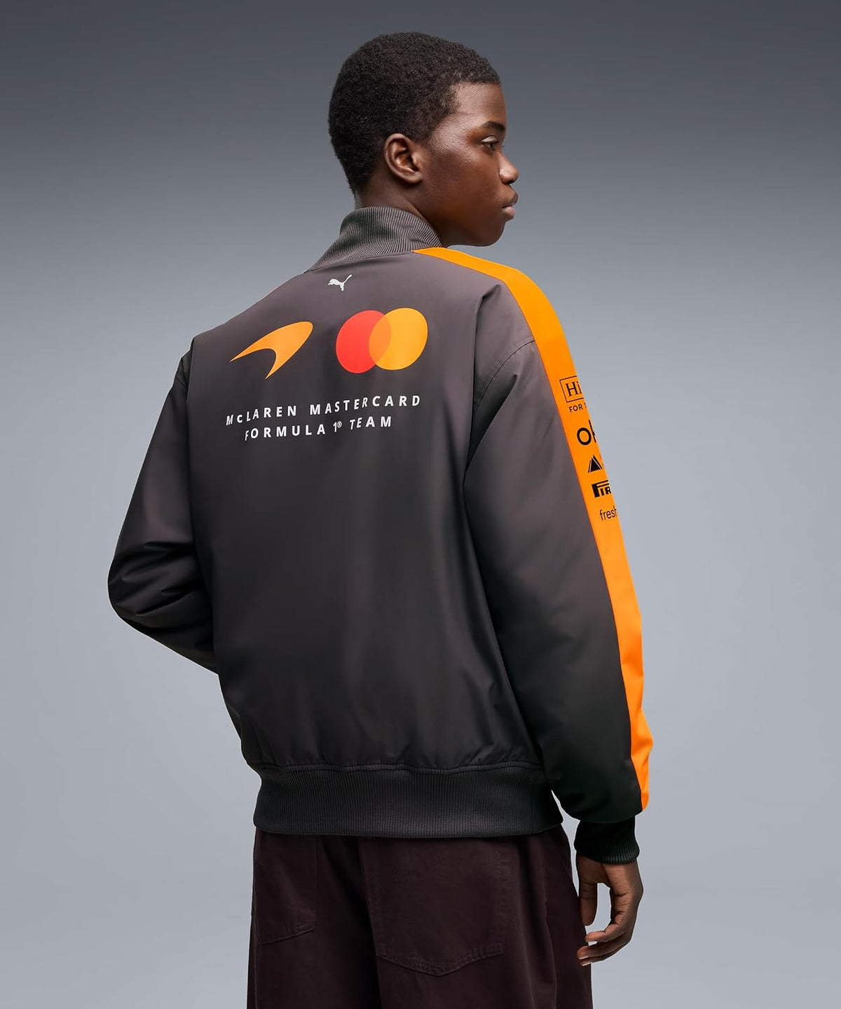 PUMA McLaren F1 2026 Team Bomber - chamarra para hombre, color naranja