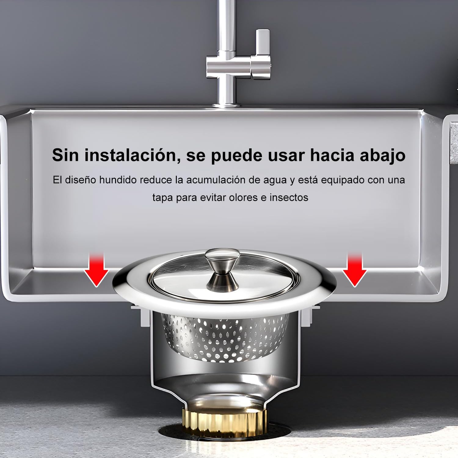 Coladores para Fregadero de Cocina, 2 Coladores De Drenaje Malla De Borde Ancho Filtro, Drenaje para Fregadero de Acero 