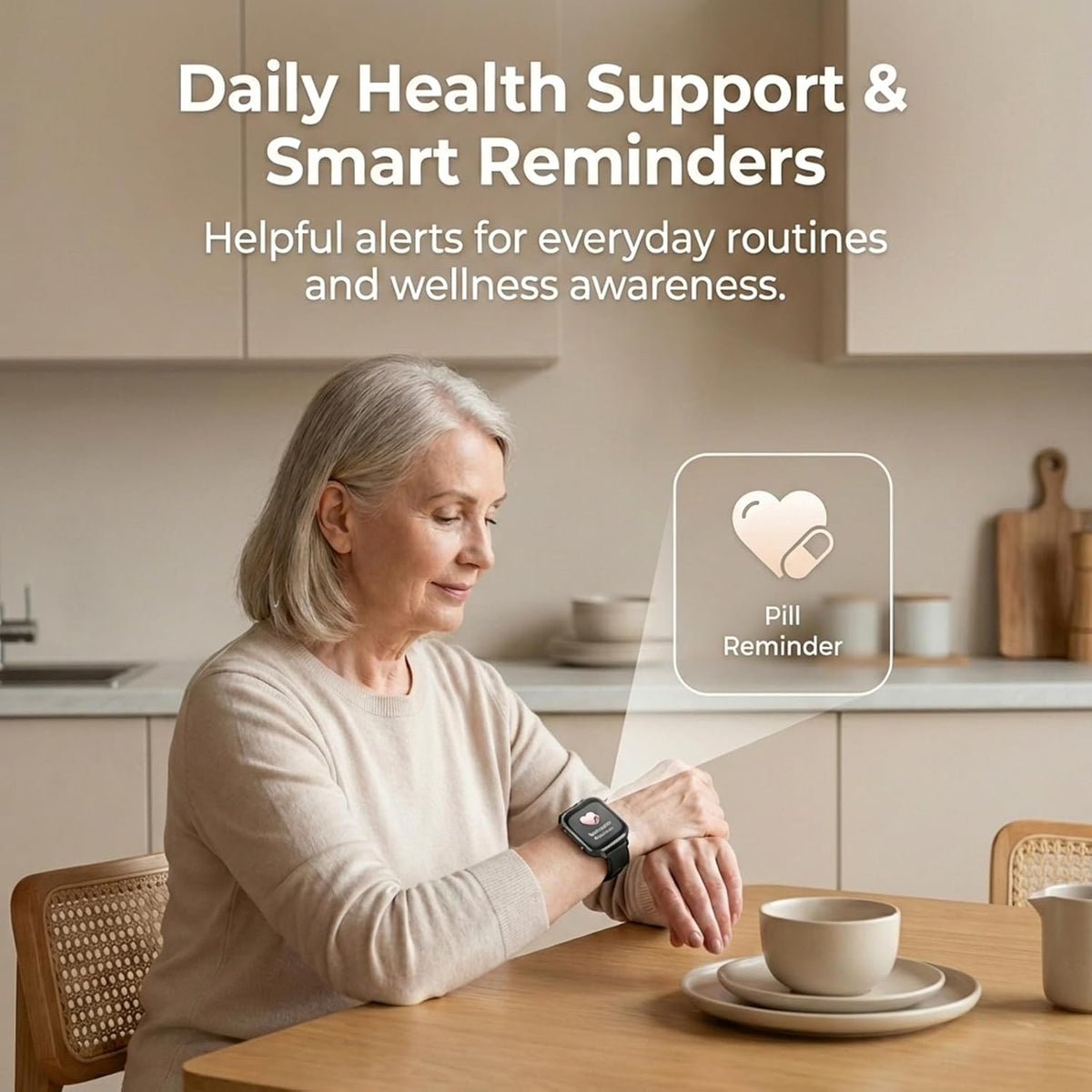 Yihou - Reloj inteligente con detección de caídas para personas mayores, reloj de emergencia con seguimiento GPS SOS, mo