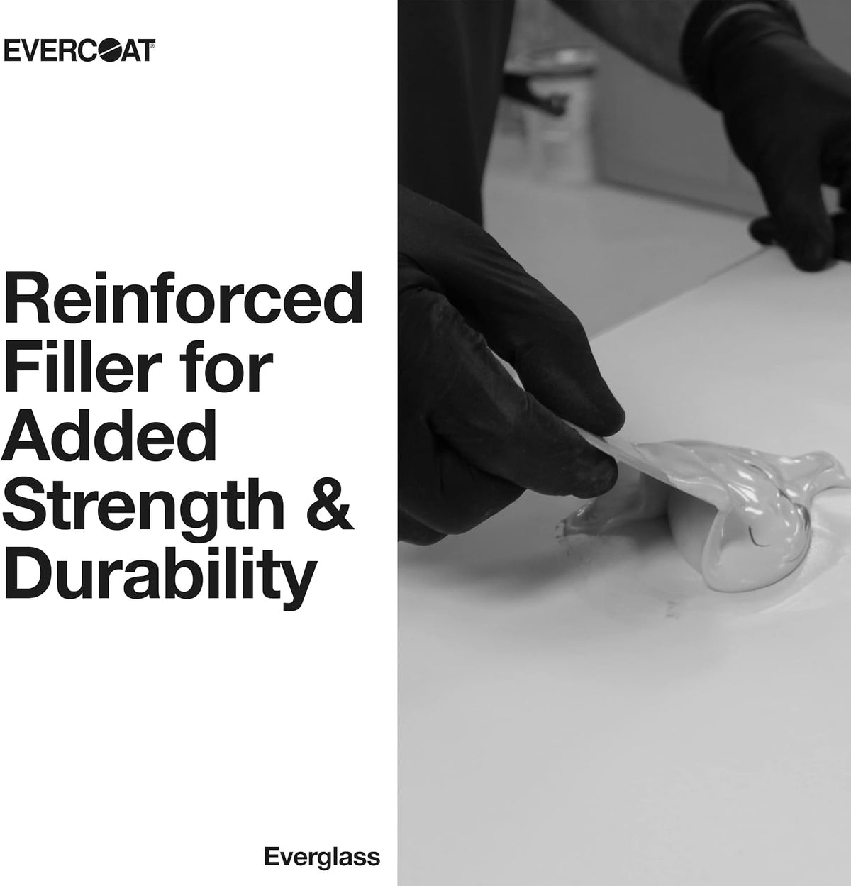 Evercoat Everglass - Relleno Reforzado de Fibra de Vidrio de hebra Corta, Relleno Impermeable, 32 onzas líquidas