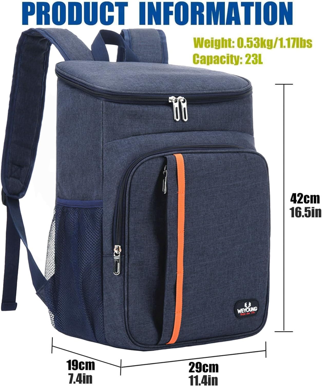 NEWKIBOU Hielera Portatil, Mochila térmica aislada,Hielera Portatil Impermeable y a Prueba de Fugas,Bolsa Térmica Porta 