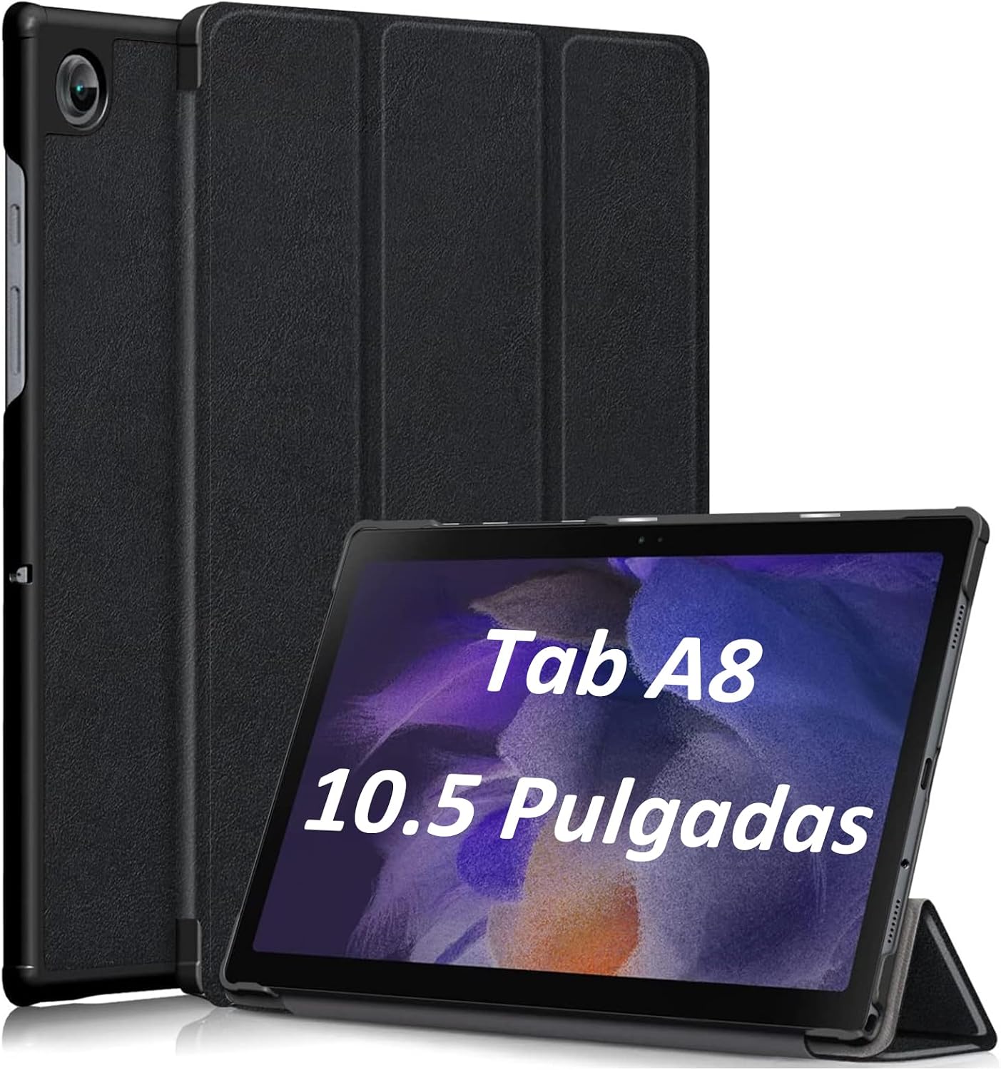 USTIYA Funda para Samsung Galaxy Tab A8 2022 Case SM-X200 SM-X205 SM-X207 10.5 Pulgadas Funda Cuero Protectora PC+PU Sma