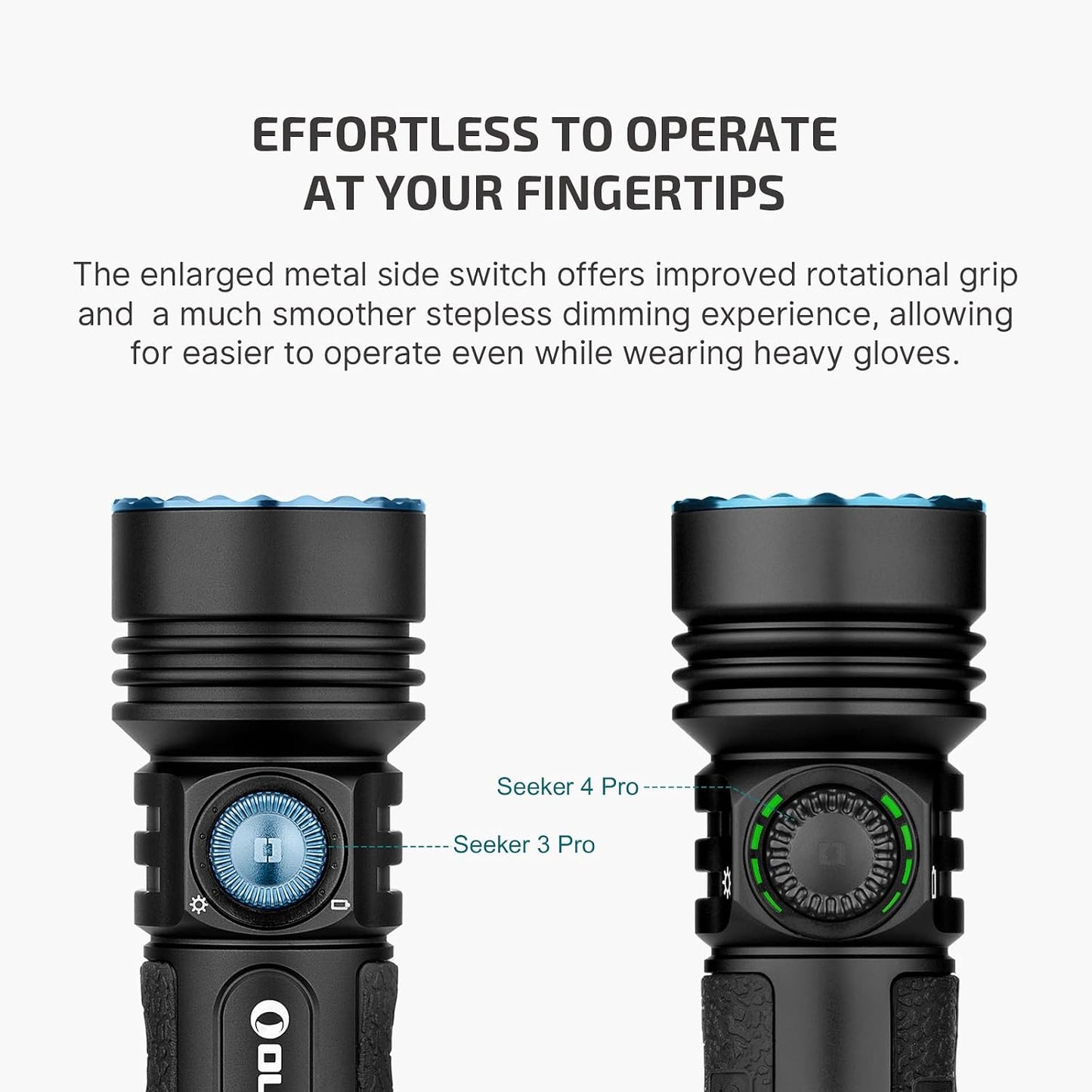 OLIGHT Seeker 4 Pro - Linternas recargables de 4600 lúmenes, luz brillante de alta potencia con funda USB C, impermeable