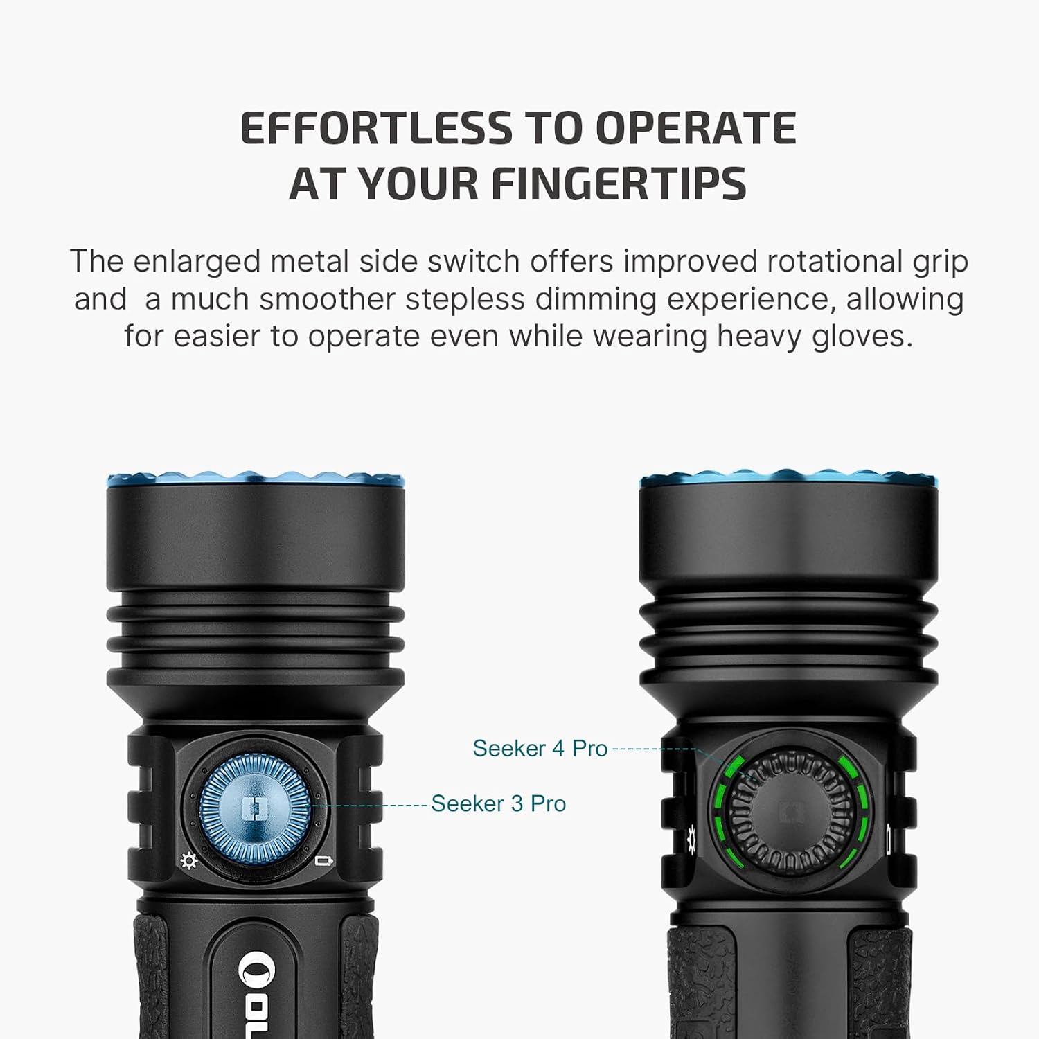OLIGHT Seeker 4 Pro - Linternas recargables de 4600 lúmenes, luz brillante de alta potencia con funda USB C, impermeable