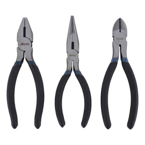 JUEGO DE PINZAS DE 15.2 CM METAL 3 PIEZAS