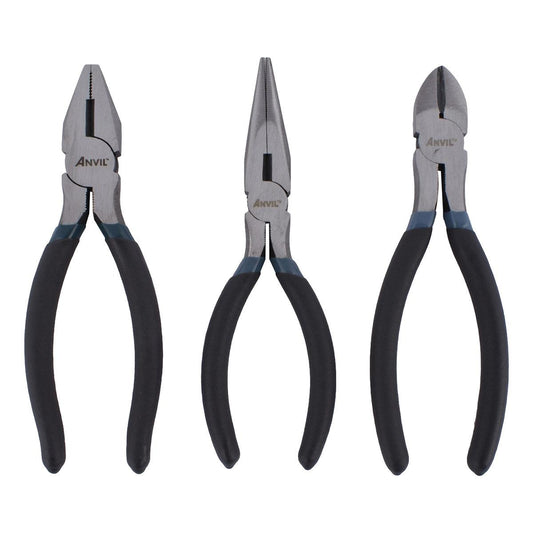 JUEGO DE PINZAS DE 15.2 CM METAL 3 PIEZAS