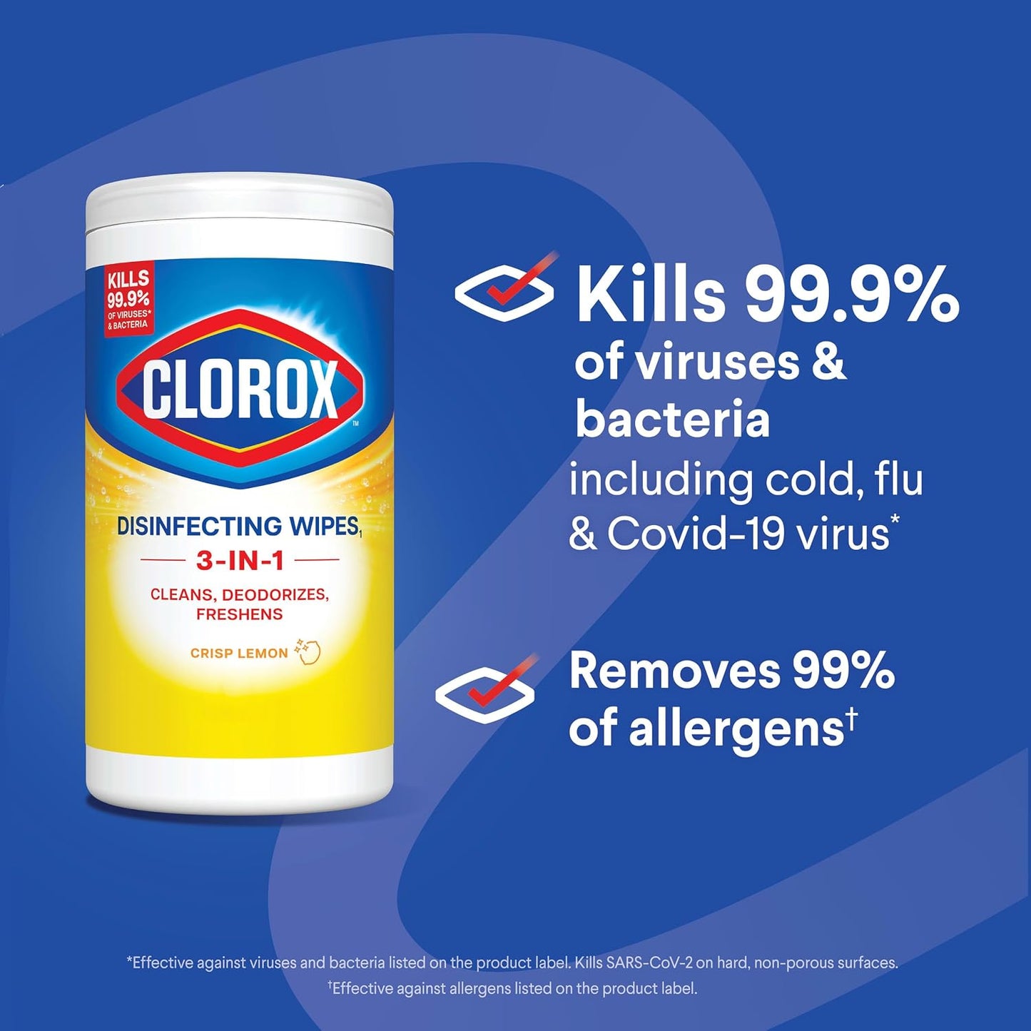 Toallitas Desinfectantes Clorox Limón 75 Un